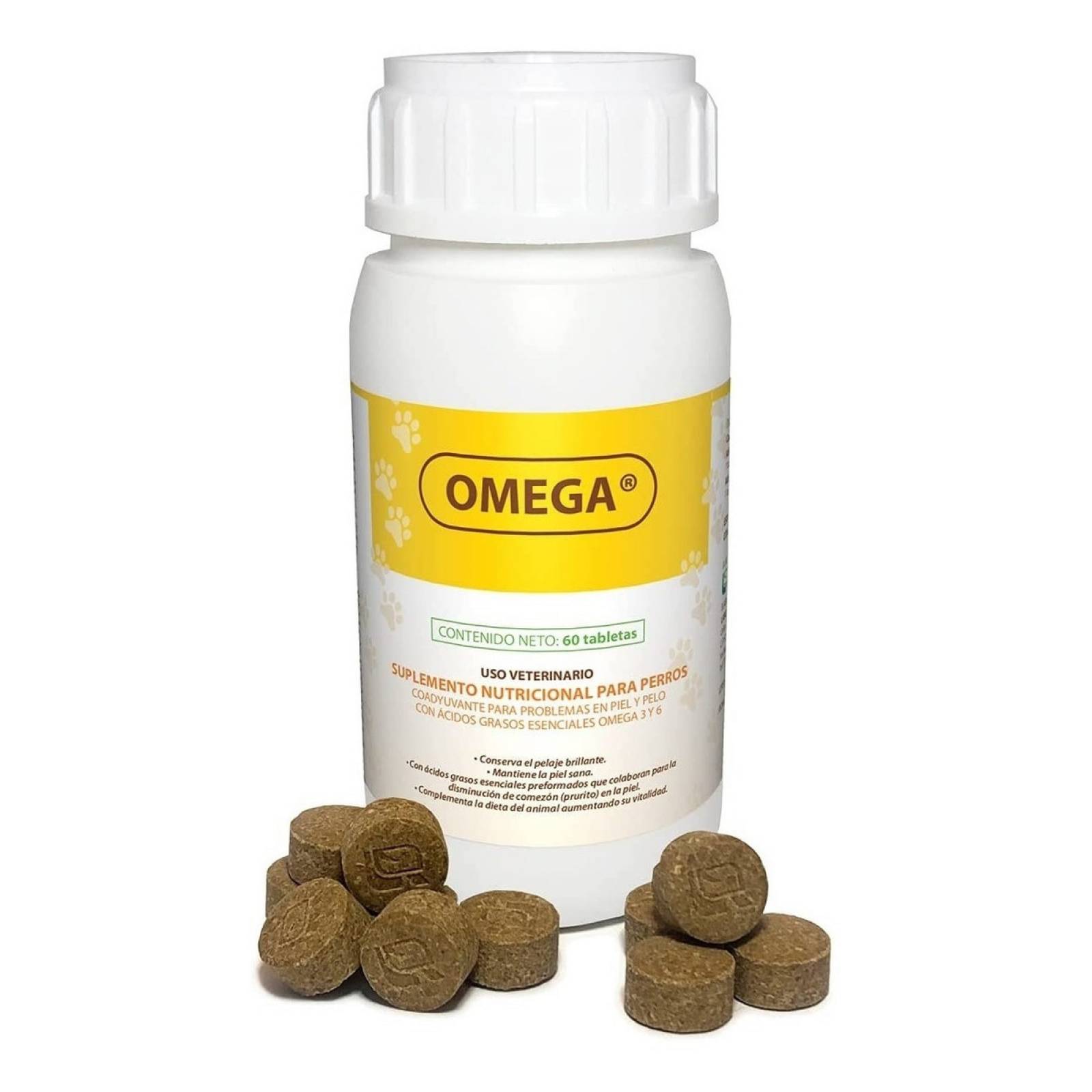 Ruiland Omega 3 Y 6 Para Perros Piel Y Pelo Brillante 60tabs