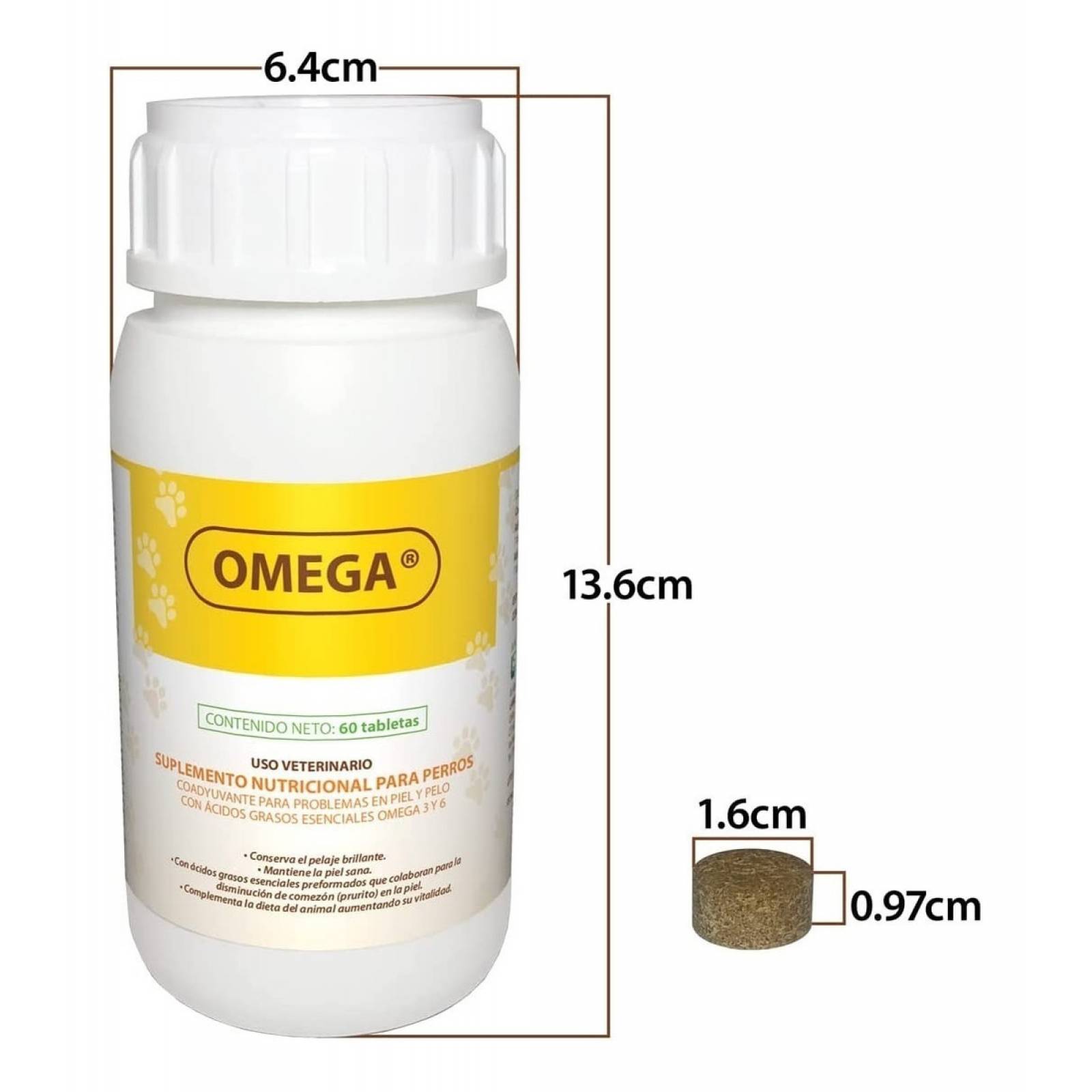 Ruiland Omega 3 Y 6 Para Perros Piel Y Pelo Brillante 60tabs