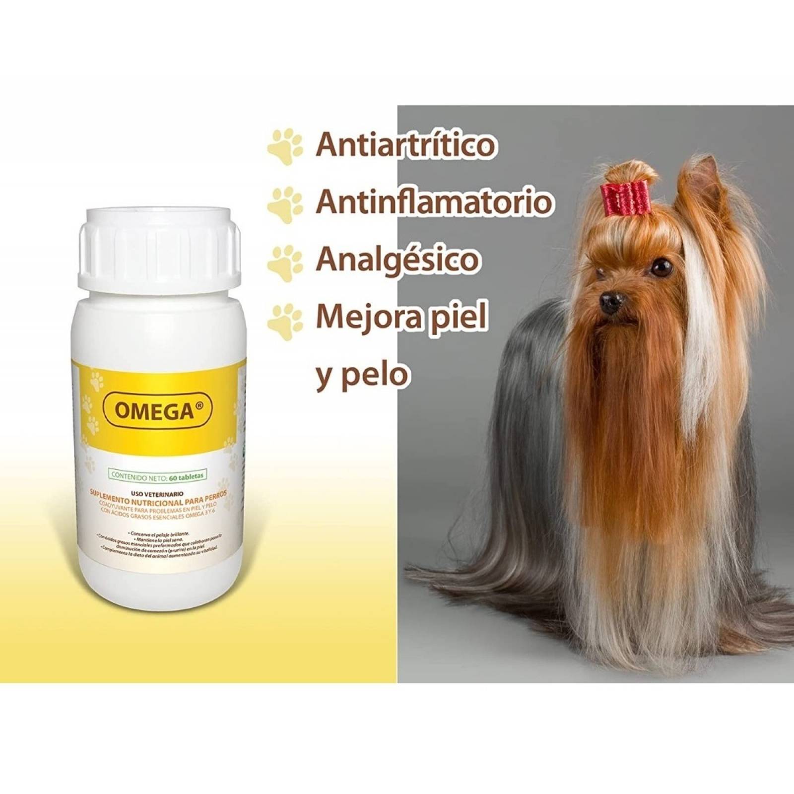 Ruiland Omega 3 Y 6 Para Perros Piel Y Pelo Brillante 60tabs