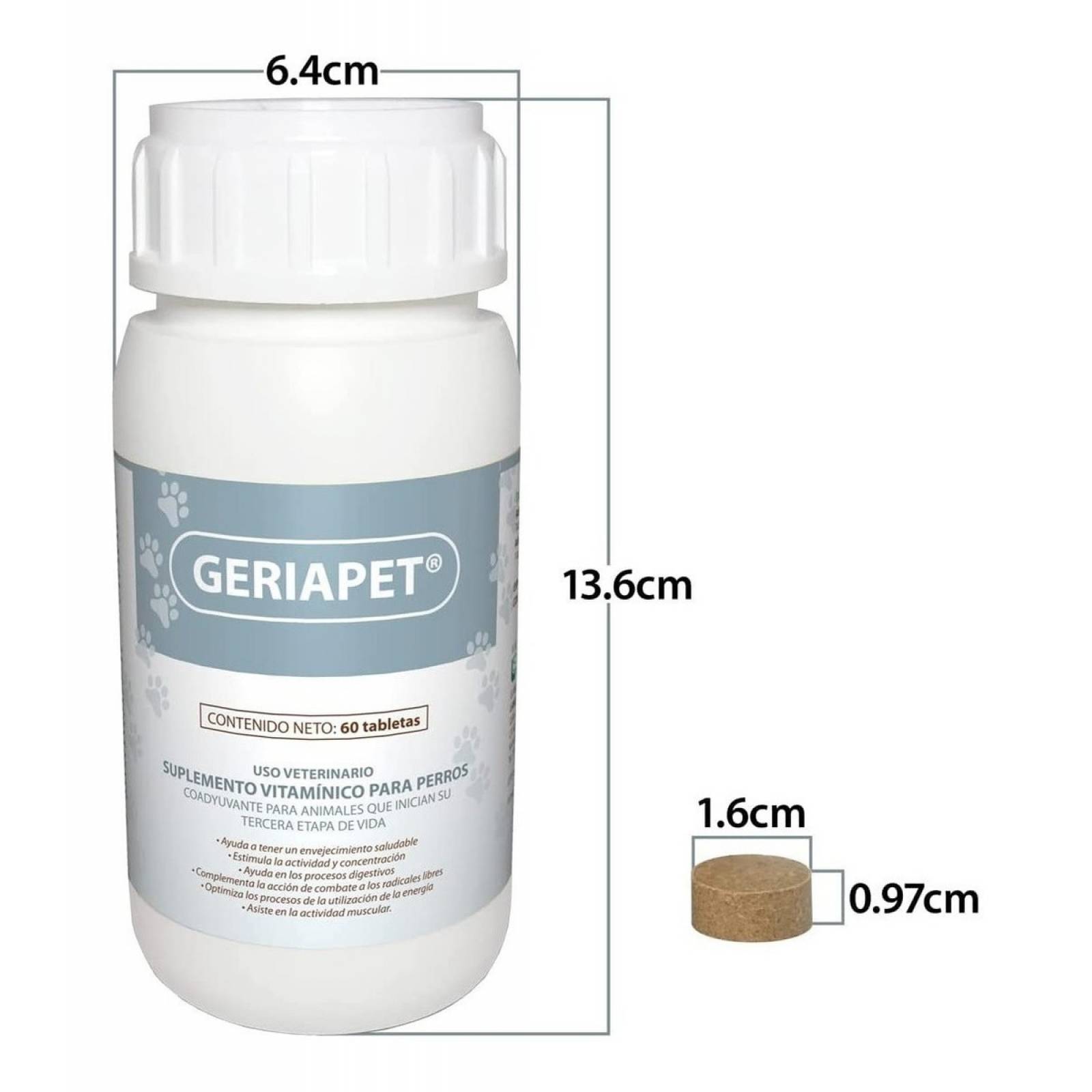 Ruiland Geriapet Vitaminas Para Perros Senior +7años 60 Tabs