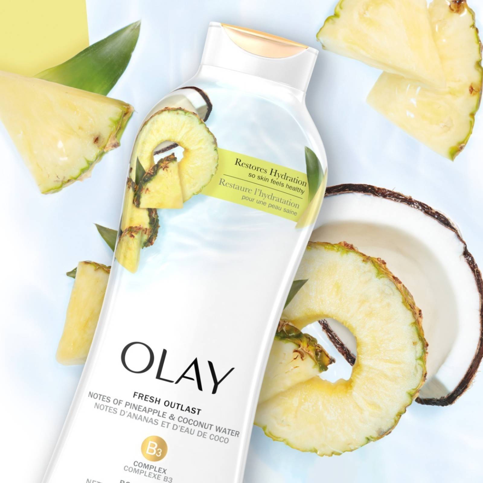 Olay Jabón Líquido Corporal Piña Y Coco 1 Pza 650 Ml 