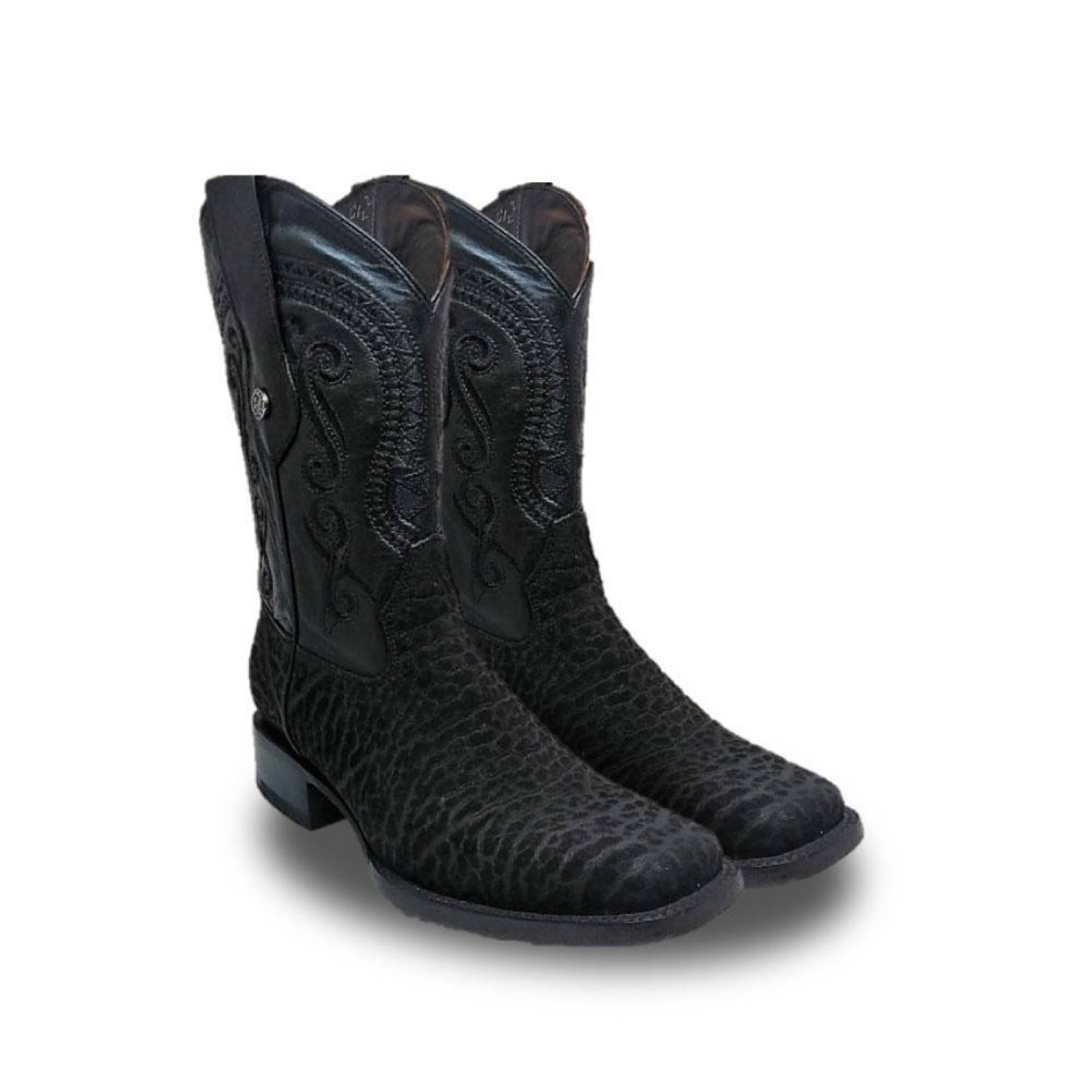 Rodeo Cuello De Toro Nobuck Negra