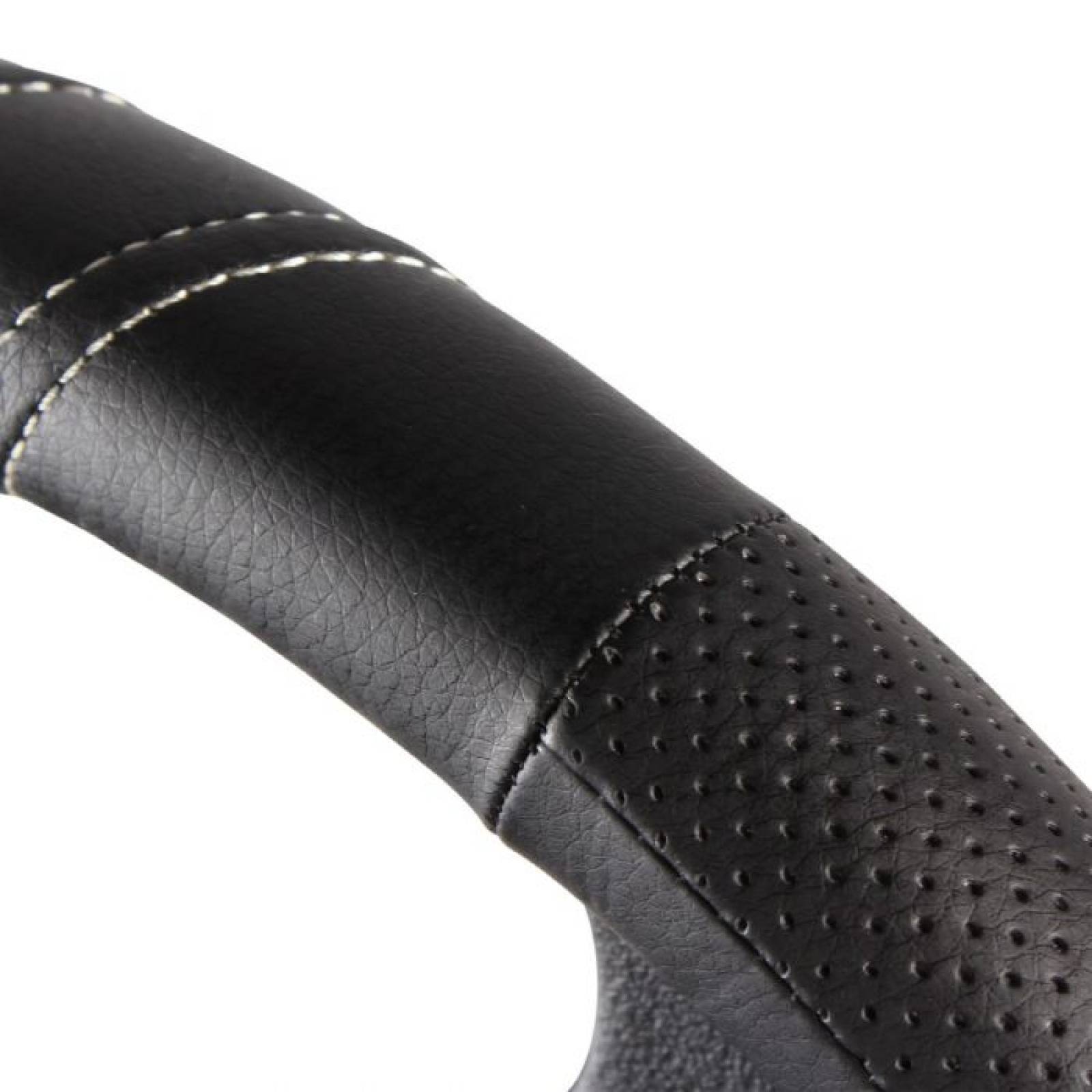 Cubre volante de piel color negro deportivo Mikels