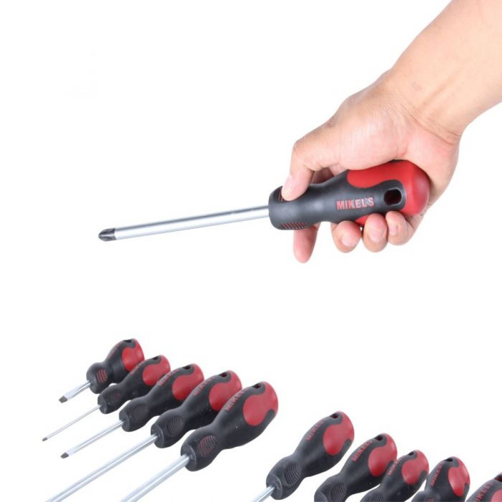 Juego de desarmadores 12 piezas barra CR-V Mikels