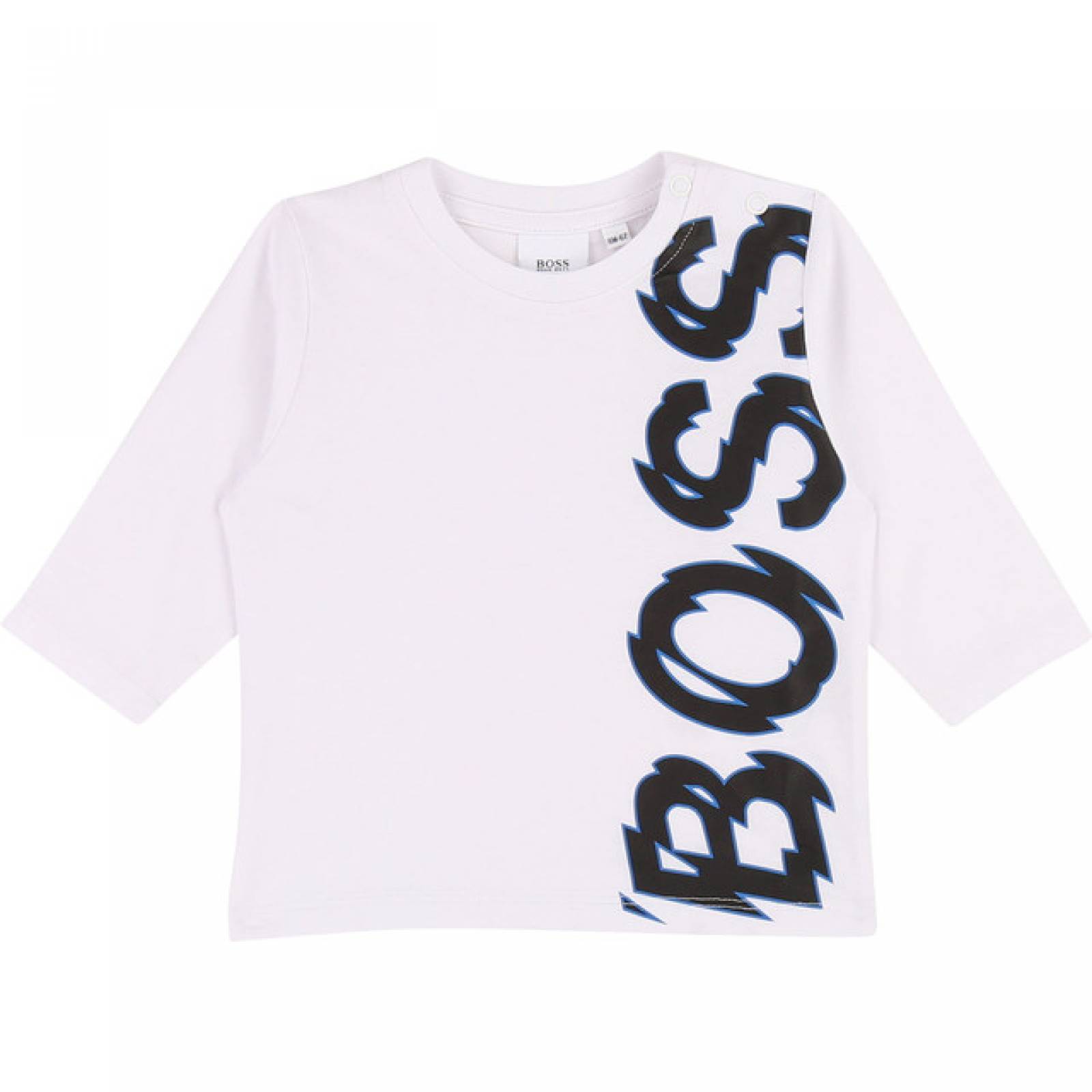 HUGO BOSS PLAYERA BLANCA MANGA LARGA PARA BEBE