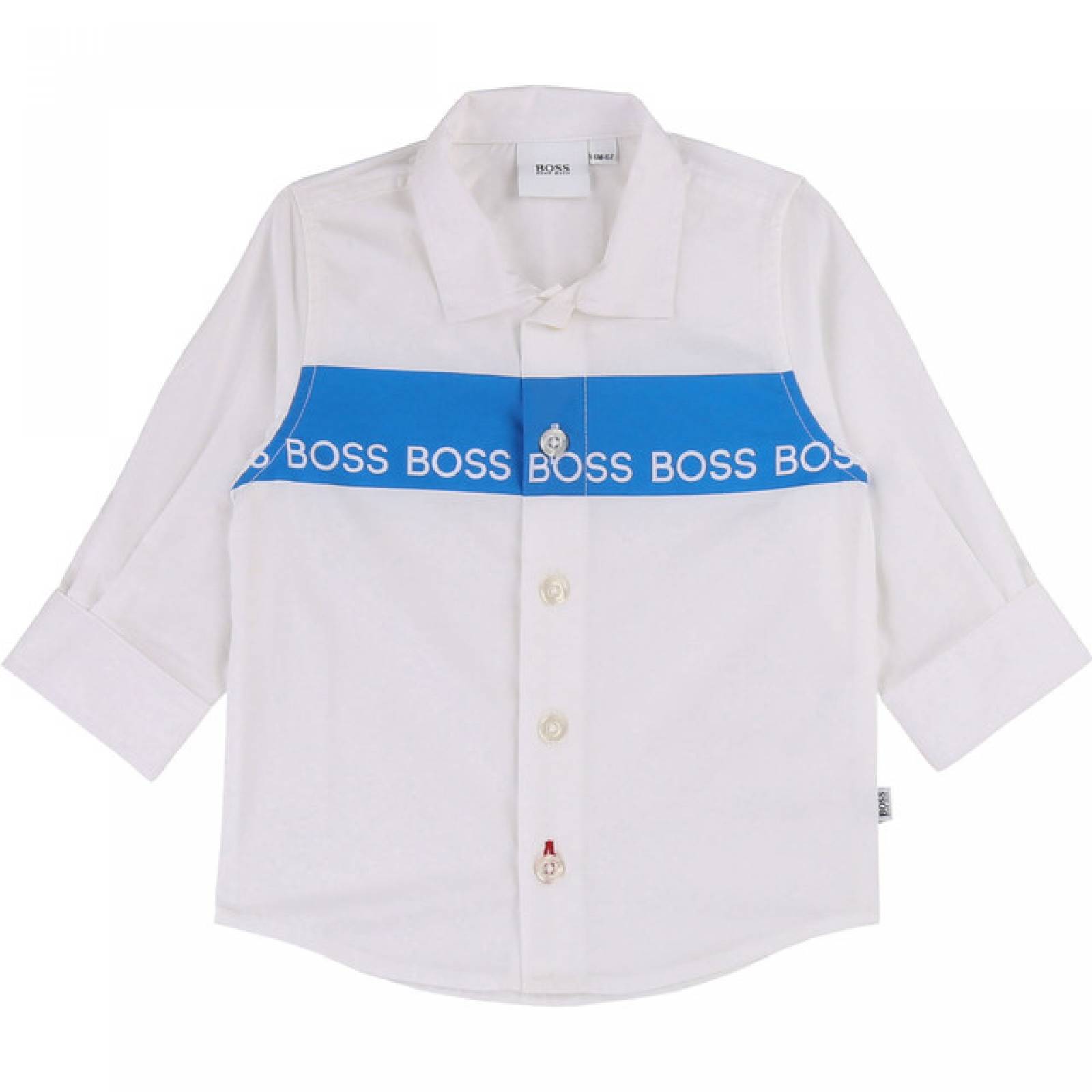  HUGO BOSS CAMISA BLANCA MANGA CORTA PARA BEBE
