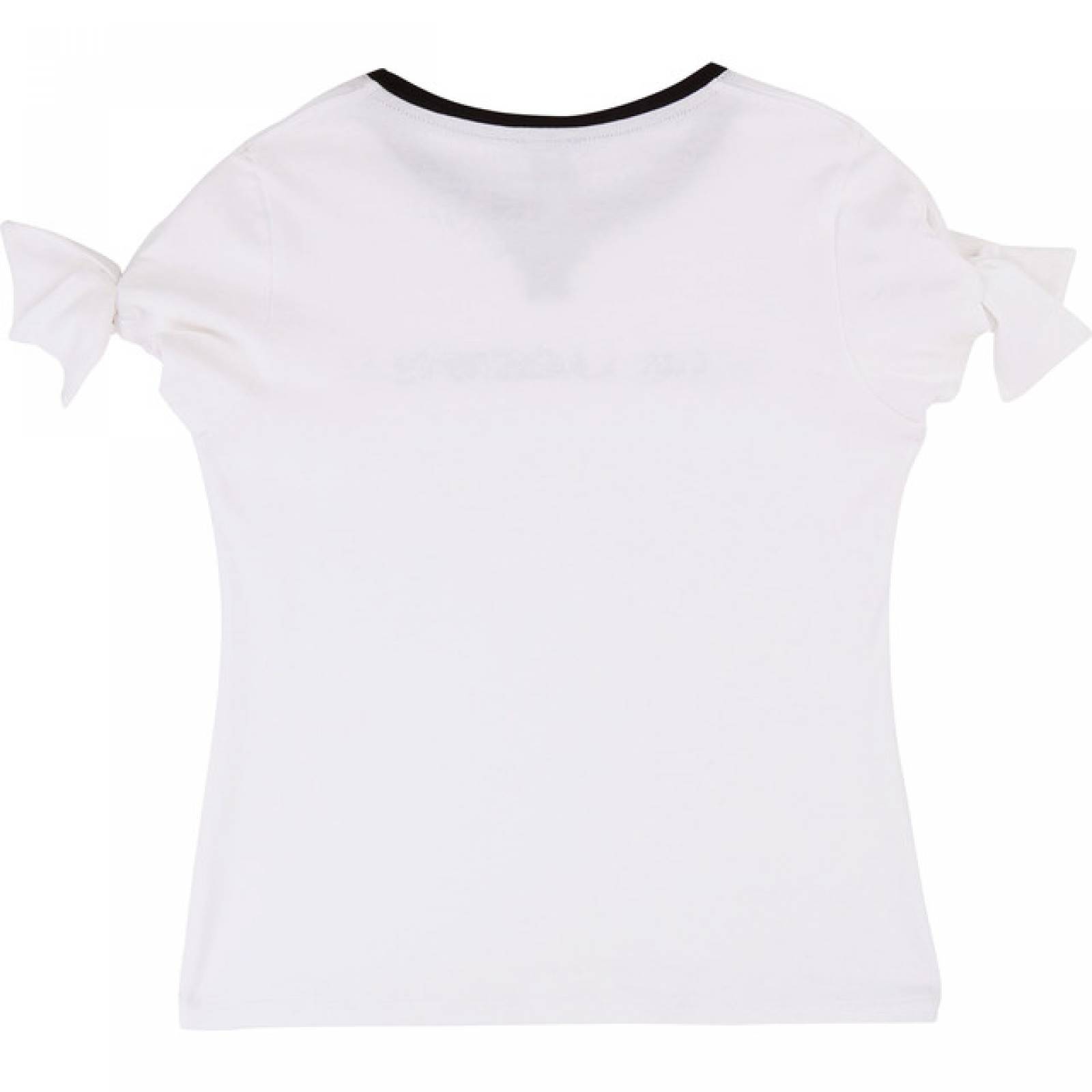 KARL LAGERFELD PLAYERA BLANCA MANGA CORTA PARA NIÑO