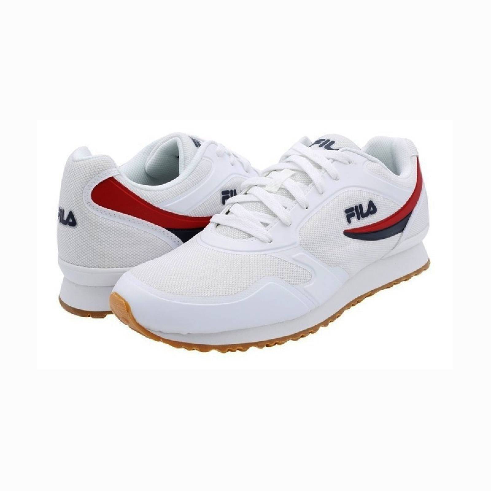 TENIS FILA FORERUNNER 18 WHITE / FILA NAVY / FILA RED BLANCO