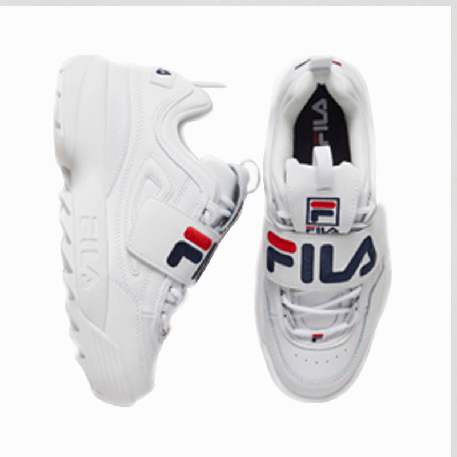 fila disruptor ii white fila navy applique
