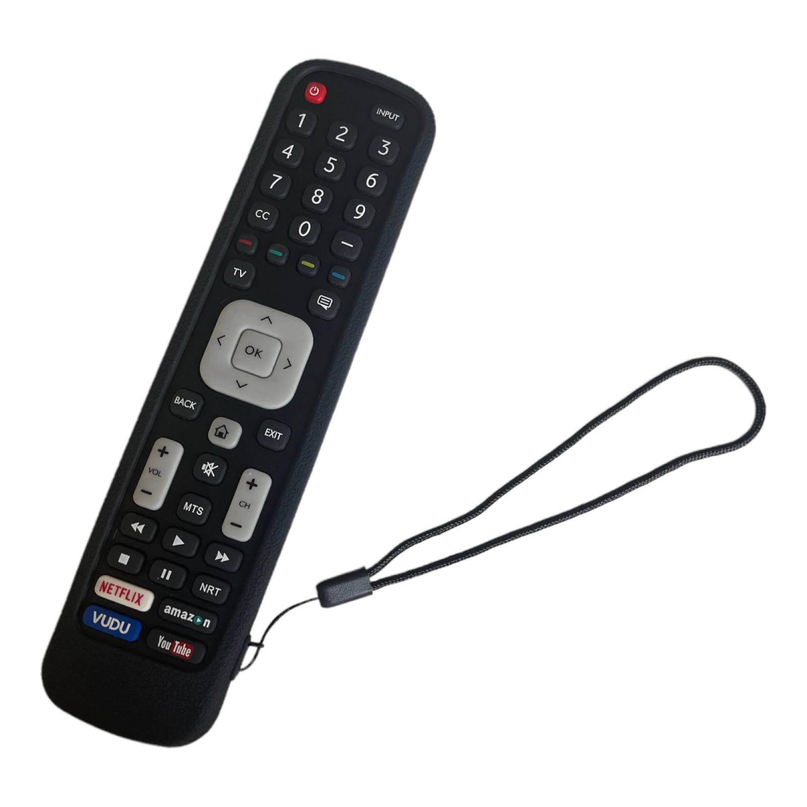 Funda de Silicon Para Control Hisense En2a27 En2a27ht Negro