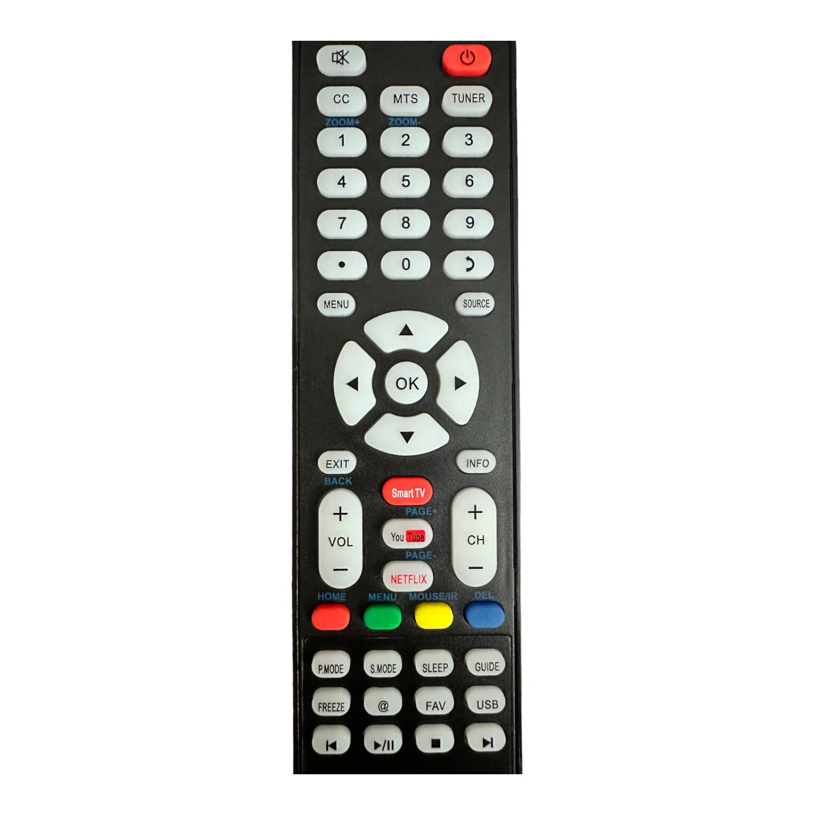 Control Letras Azules Compatible Con Spectra Smart Tv +Pilas