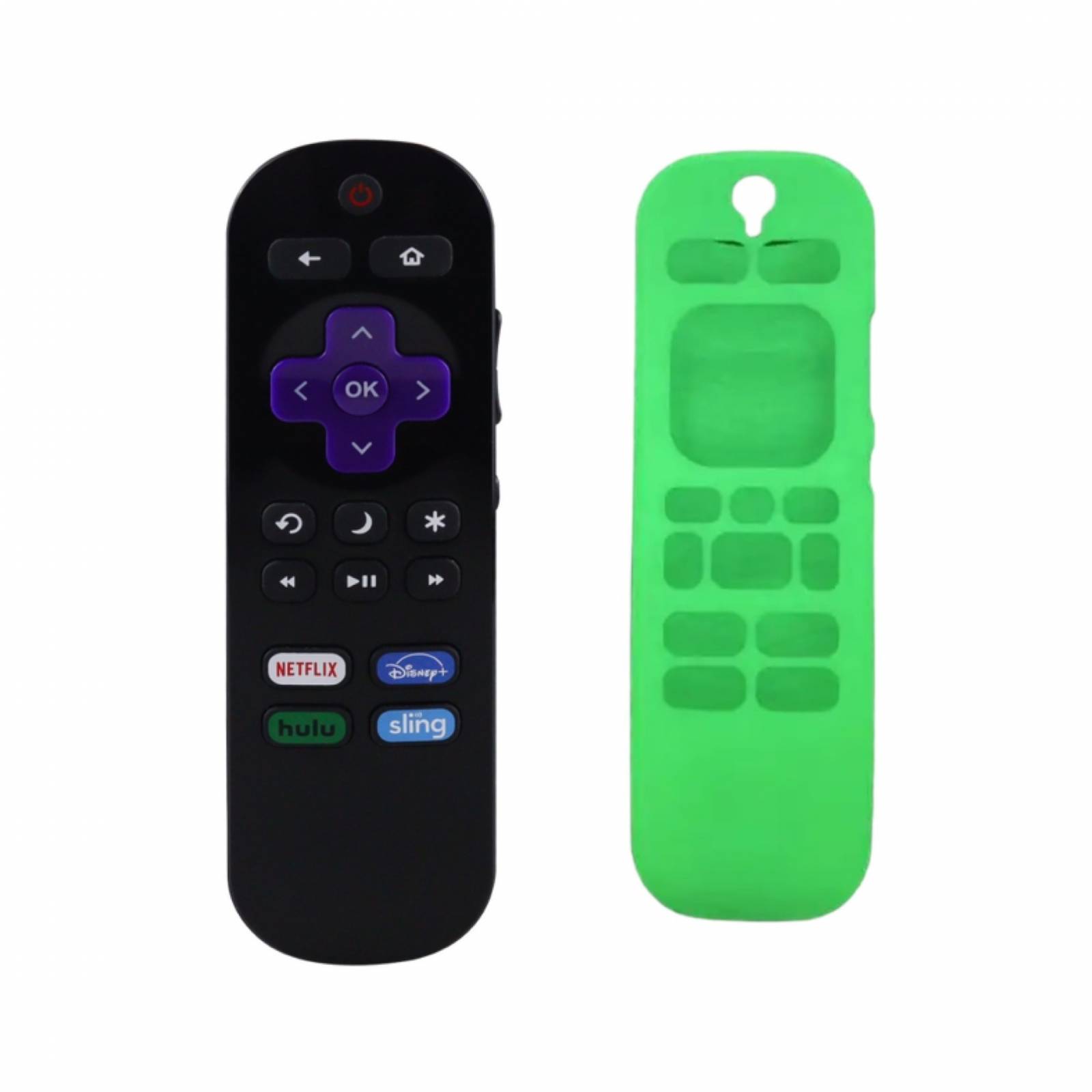 Control Compatible Con Pantalla Jvc Roku Tv Mas Funda