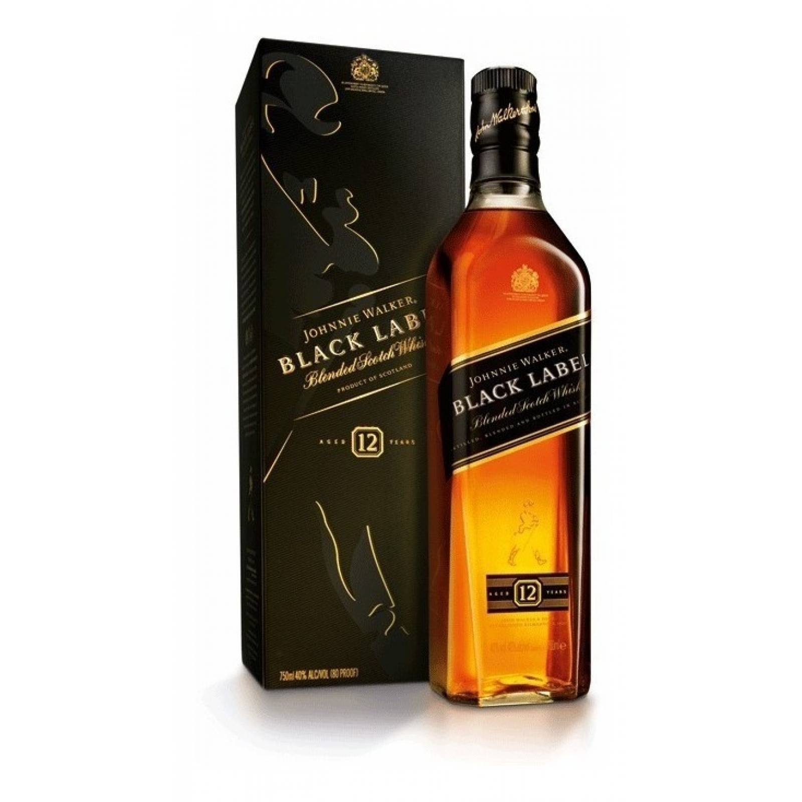 Whisky Johnnie Walker Etiqueta Negra 750 Ml