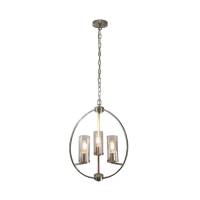 Lámpara Colgante Clásico Níquel Satinado E27 60W 3 Luces