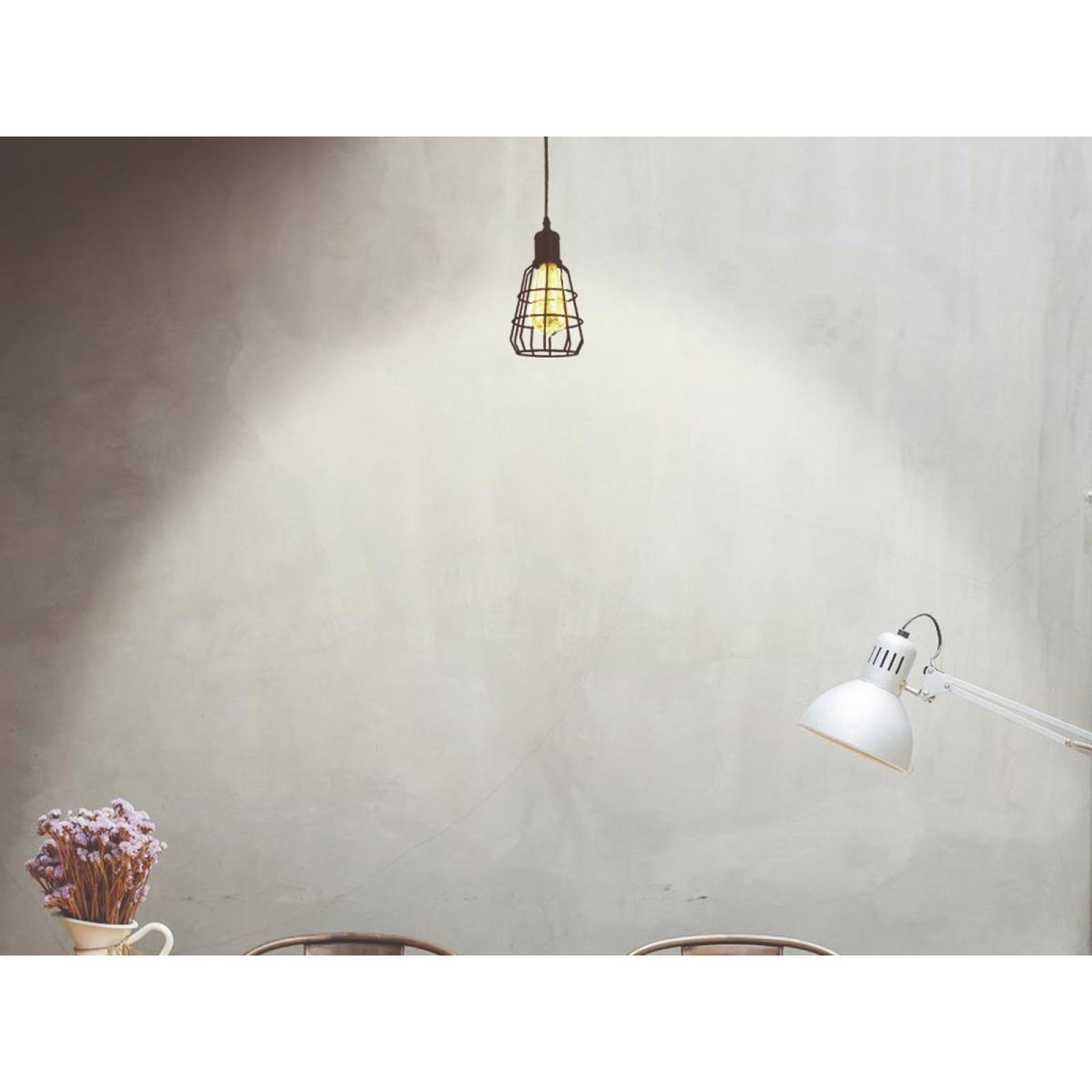 Lámpara Colgante Vintage Acero Negro Mate 1 Luz (24cm) 