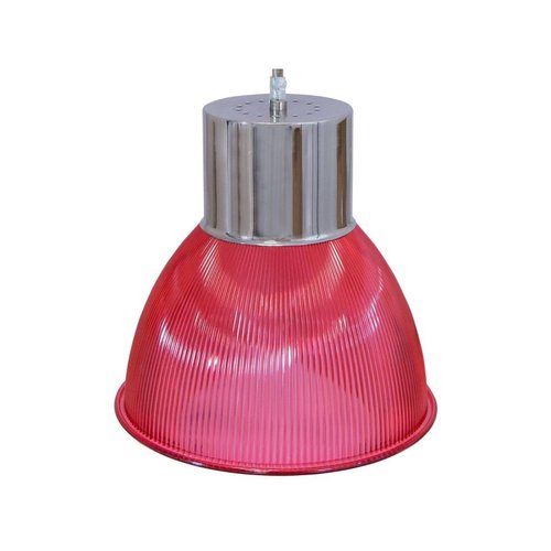 Lámpara Colgante Níquel Satinado 1 Luz E27 Pantalla Rojo 