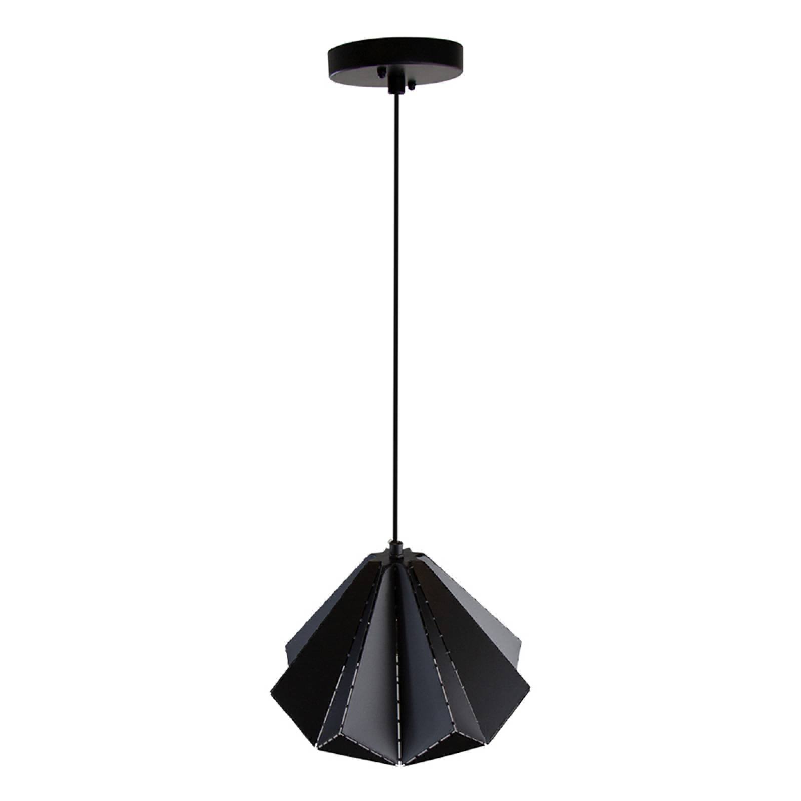 Lámpara Colgante Industrial Acero Negro Mate E27 60W 1 Luz