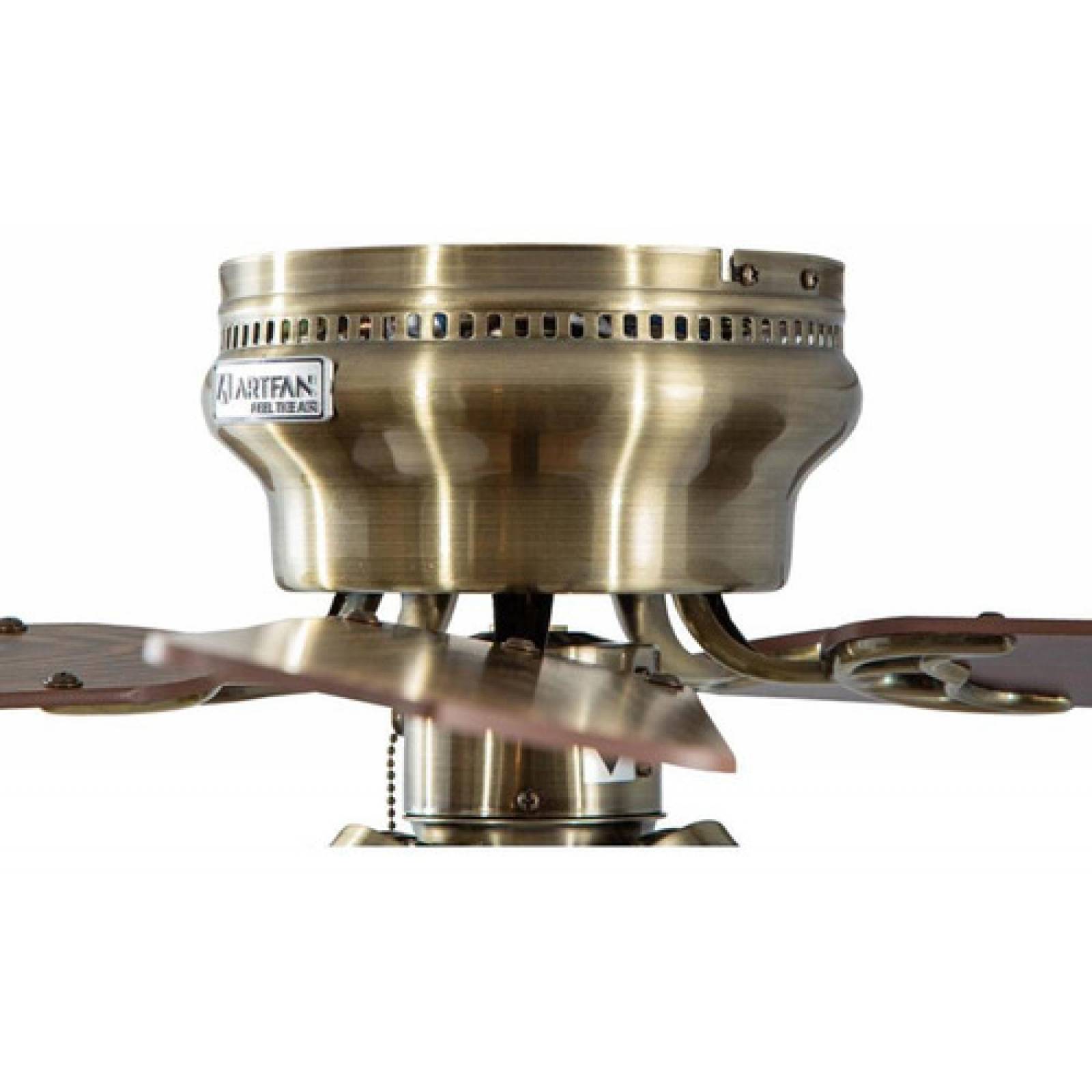 Ventilador De Techo 42   Bronce Antiguo Aspas Madera Nogal 