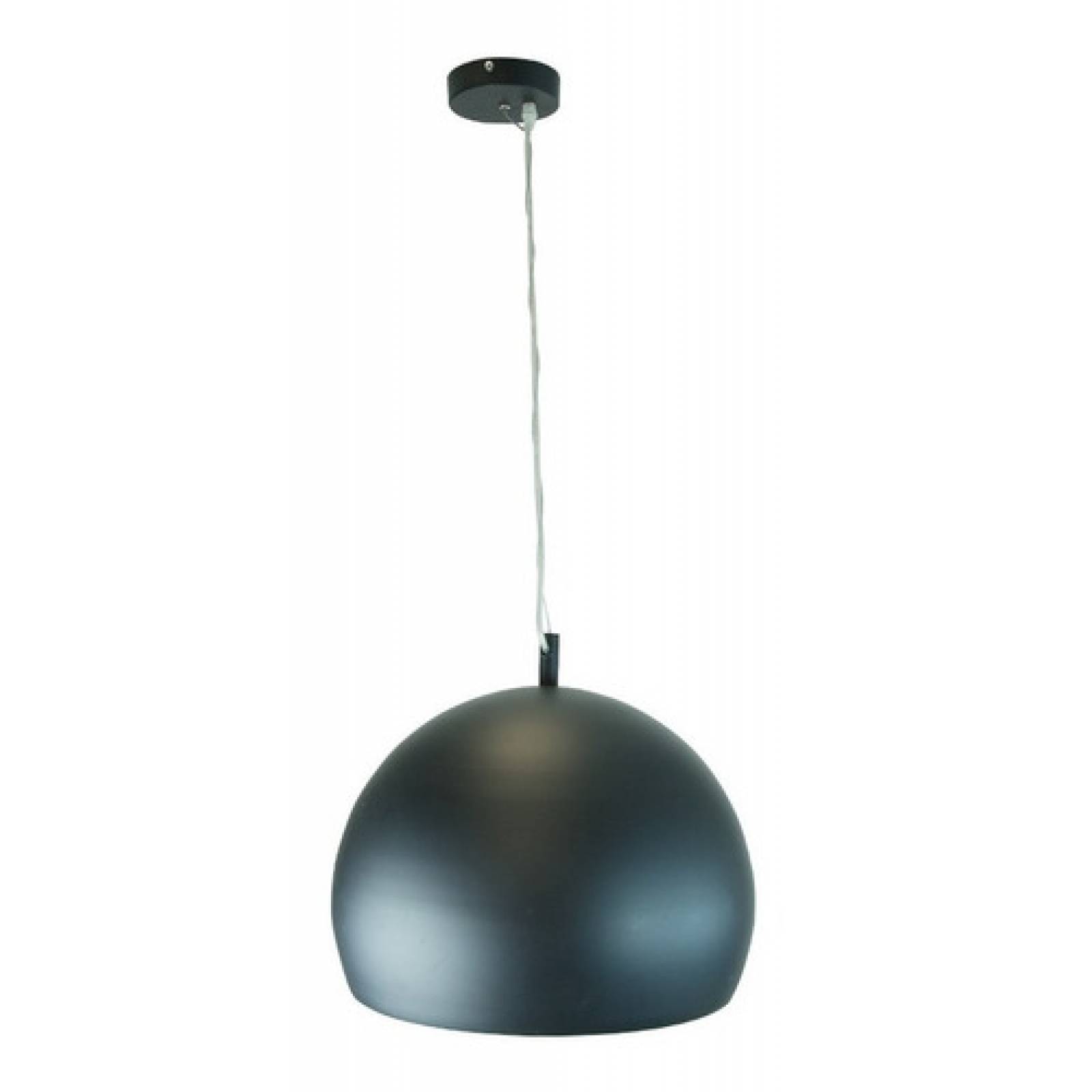 Lámpara Colgante Metal Negro Mate Interior Verde 60w 1 Luz