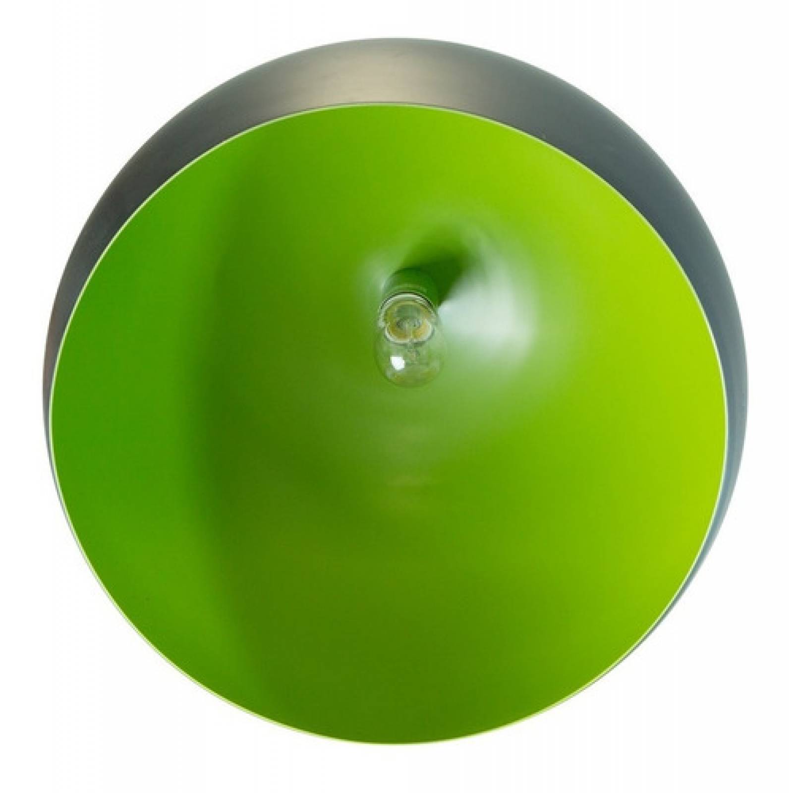 Lámpara Colgante Metal Negro Mate Interior Verde 60w 1 Luz