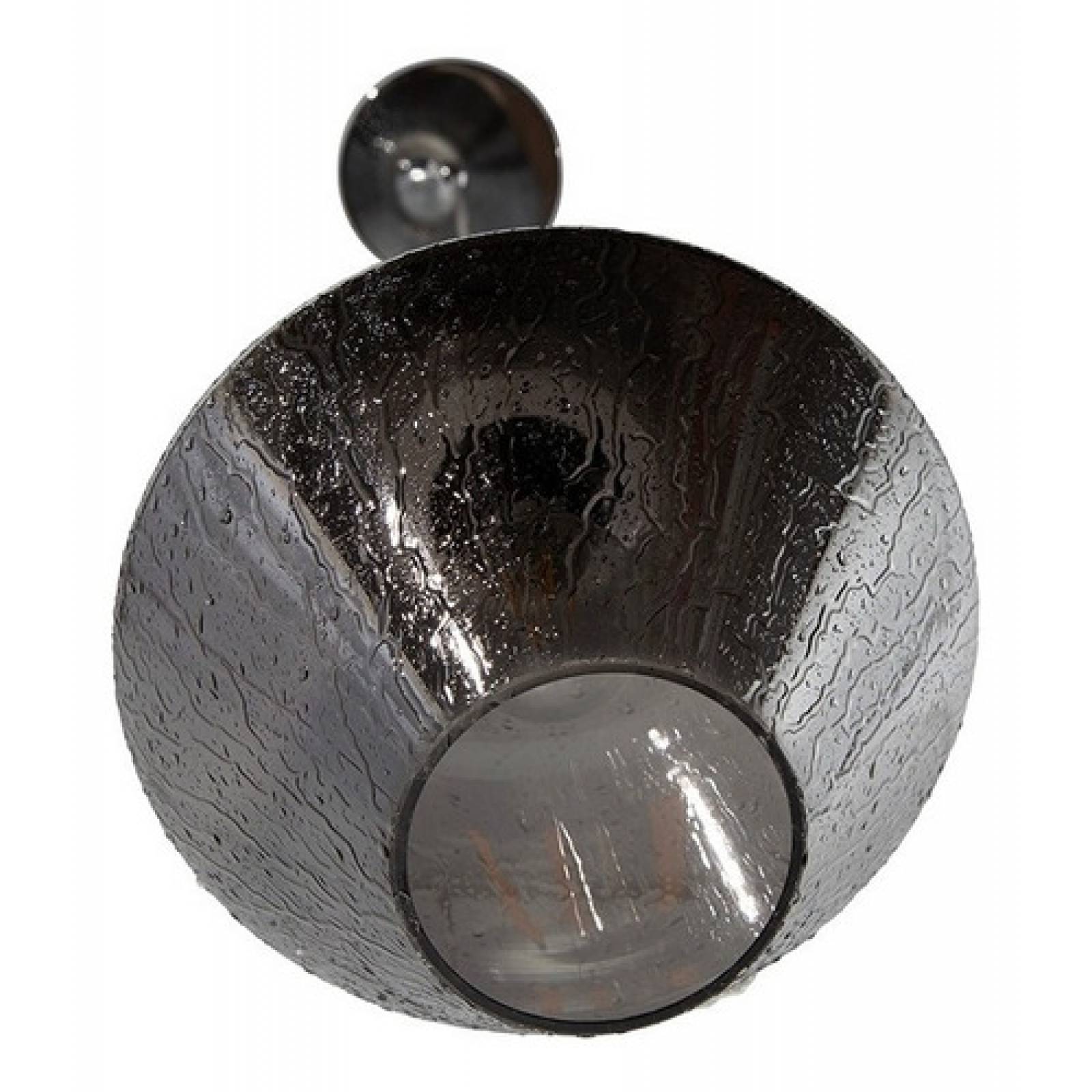 Lámpara Colgante Pantalla Vidrio Gota Agua Negra E27 1 Luz 