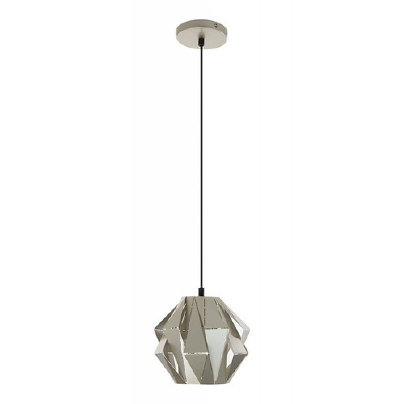 Lámpara Colgante Plateada Hexágono Panal Abeja 40w E26 1 Luz