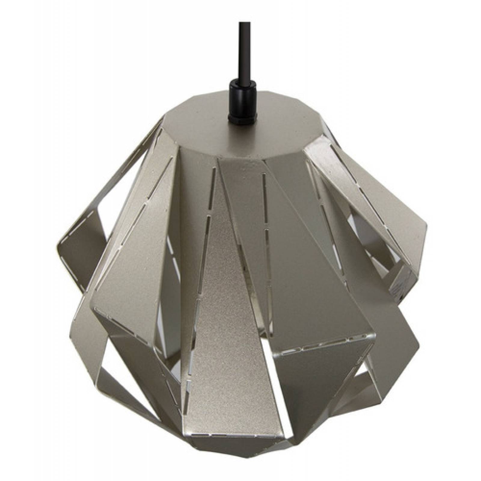 Lámpara Colgante Plateada Hexágono Panal Abeja 40w E26 1 Luz