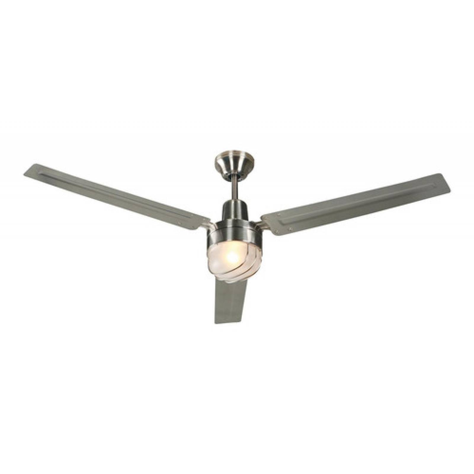 Ventilador De Techo Industrial Plata 54 Acero 60w 1 Luz