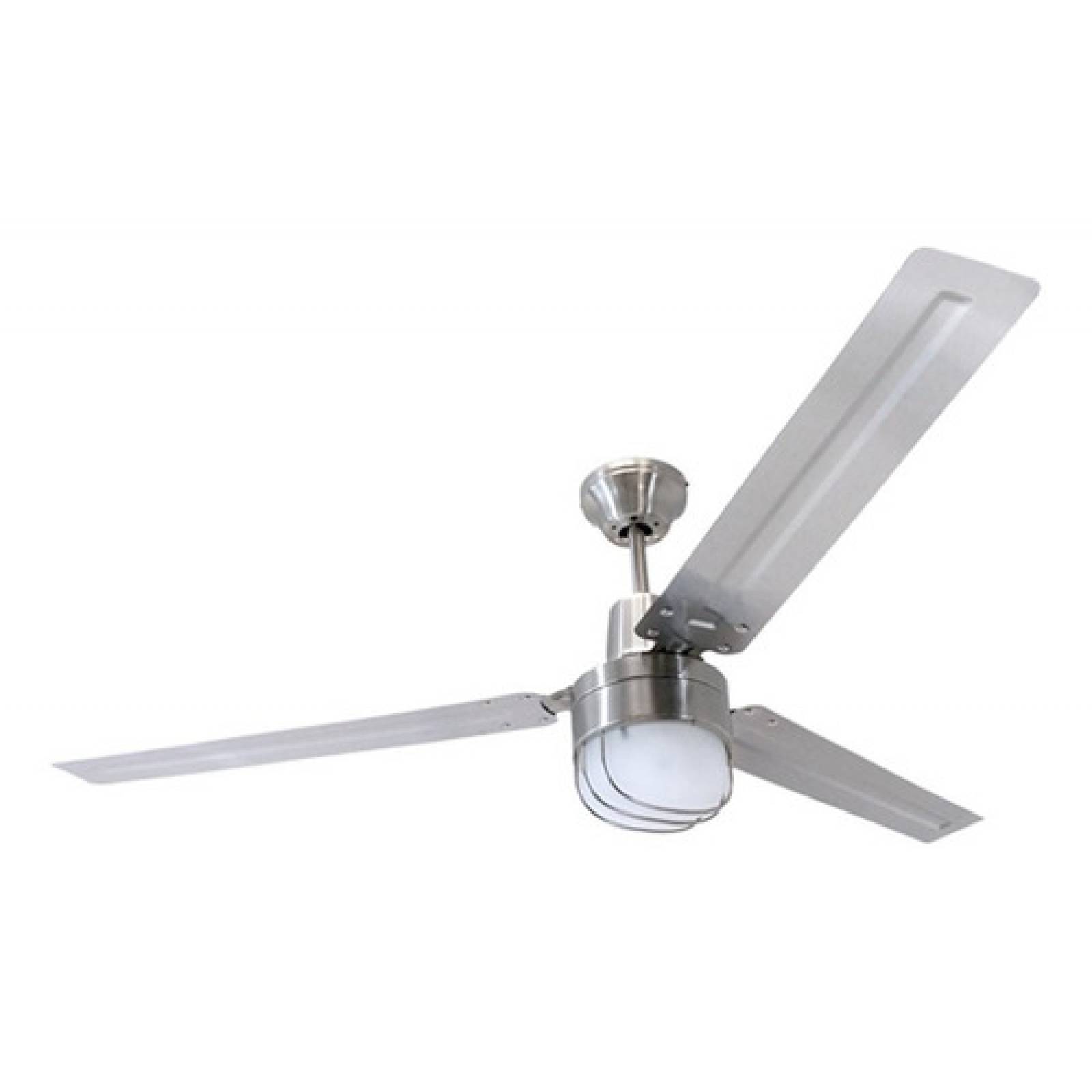 Ventilador De Techo Industrial Plata 54 Acero 60w 1 Luz