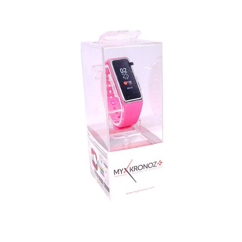 MYKRONOZ - Fitband Bluetooth Pulsera Fitness Sport Pantalla Digital (Rosa)
