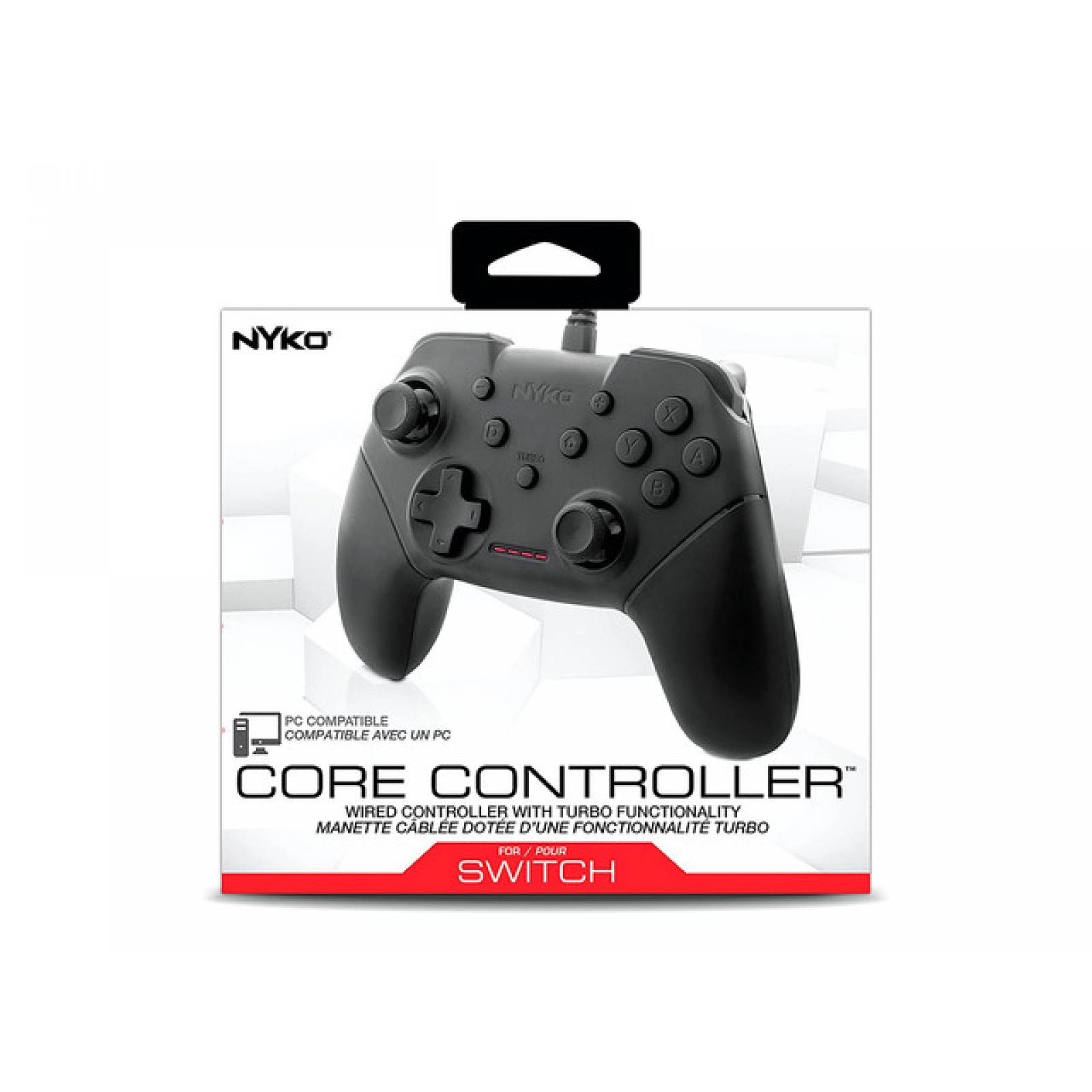 NYKO - Control Alámbrico Core Negro - Nintendo Switch