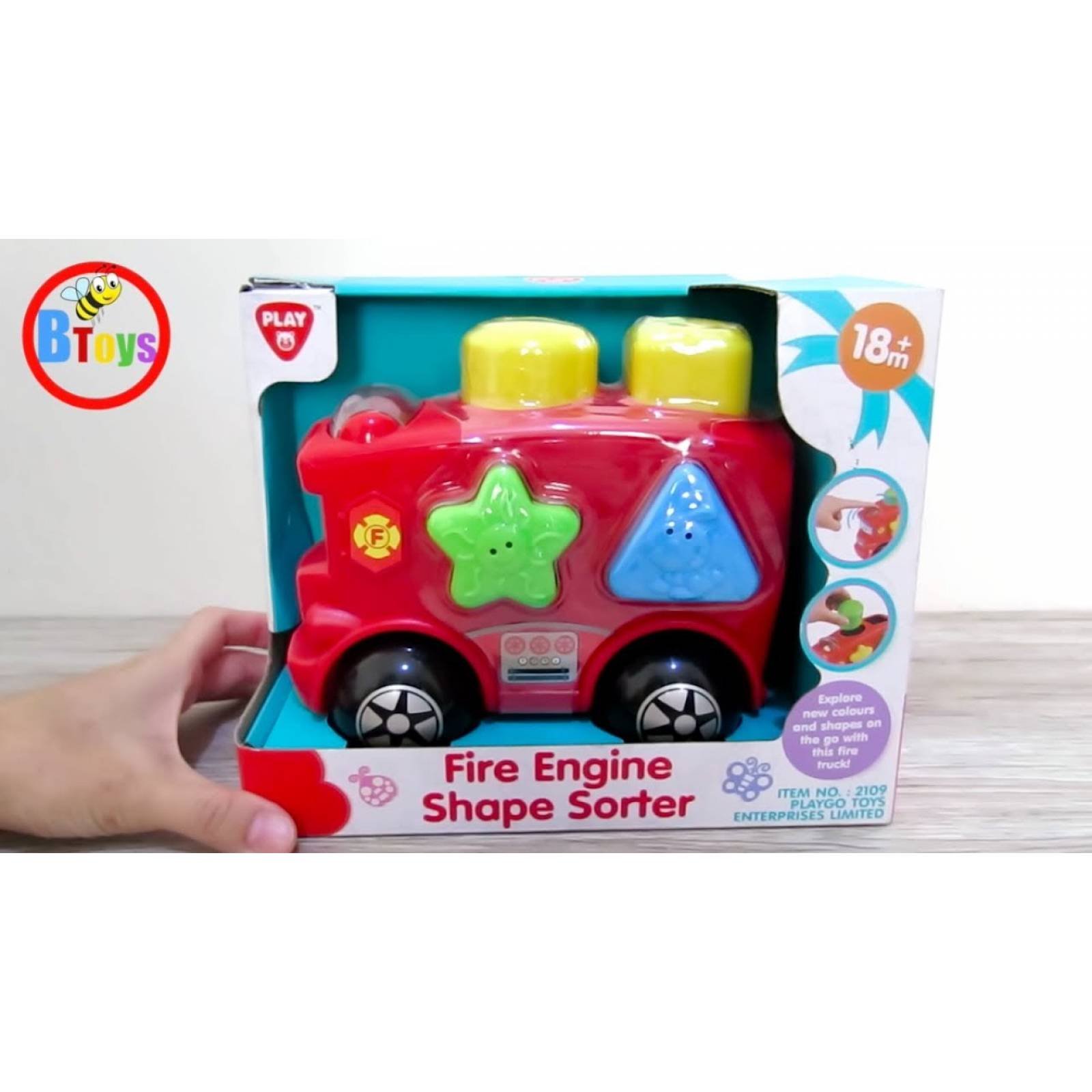 Carrito de juguete para bebe playgo fire engine shape sorter