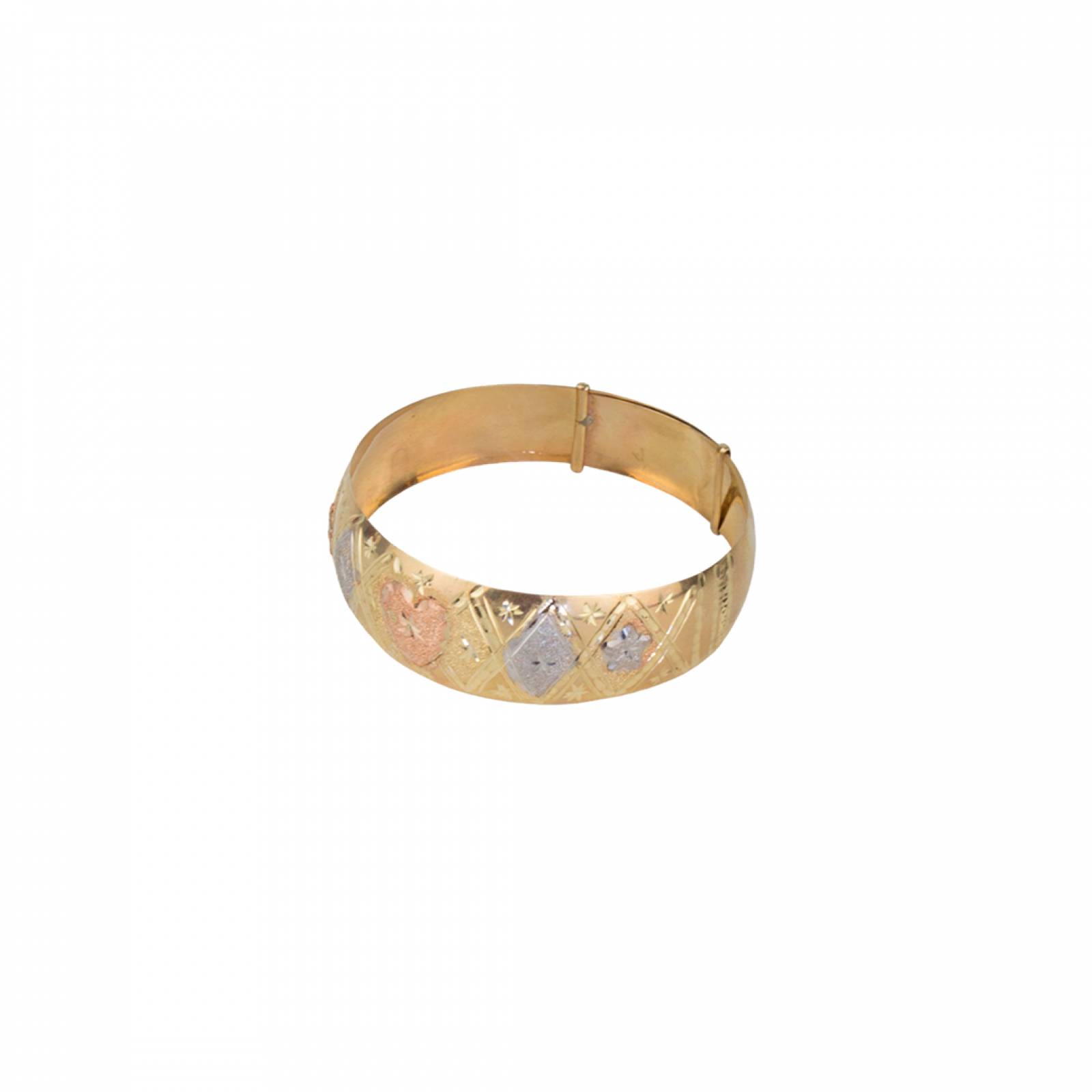 Pulsera aro ajustable dama oro florentino 10K 11.9 gramos