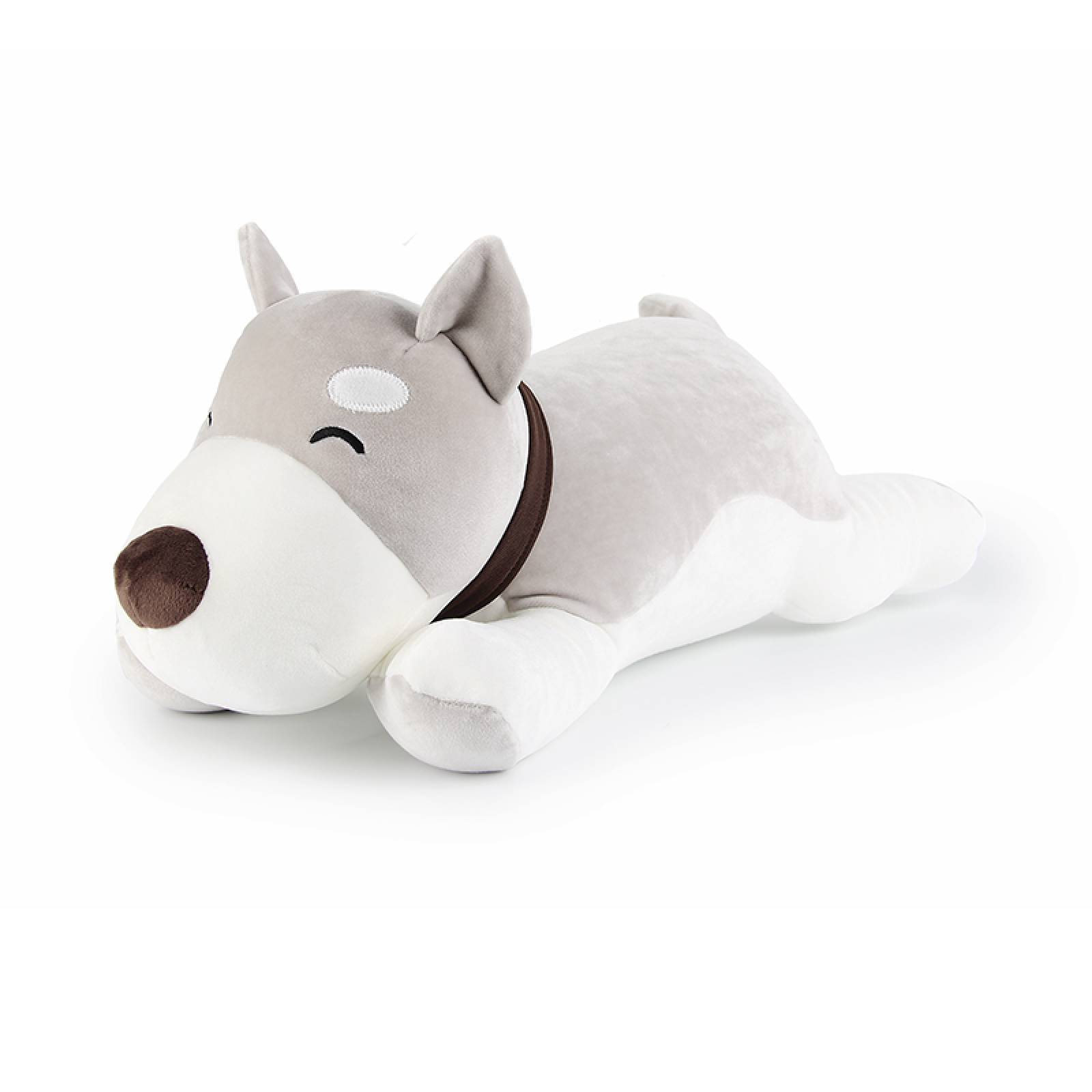 Peluche Schnauzer gris acostado 60cm