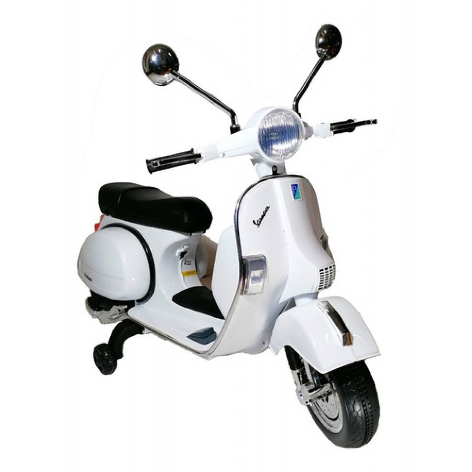 Motocicleta Eléctrica Vespa Blanca Niños 3-6 Años