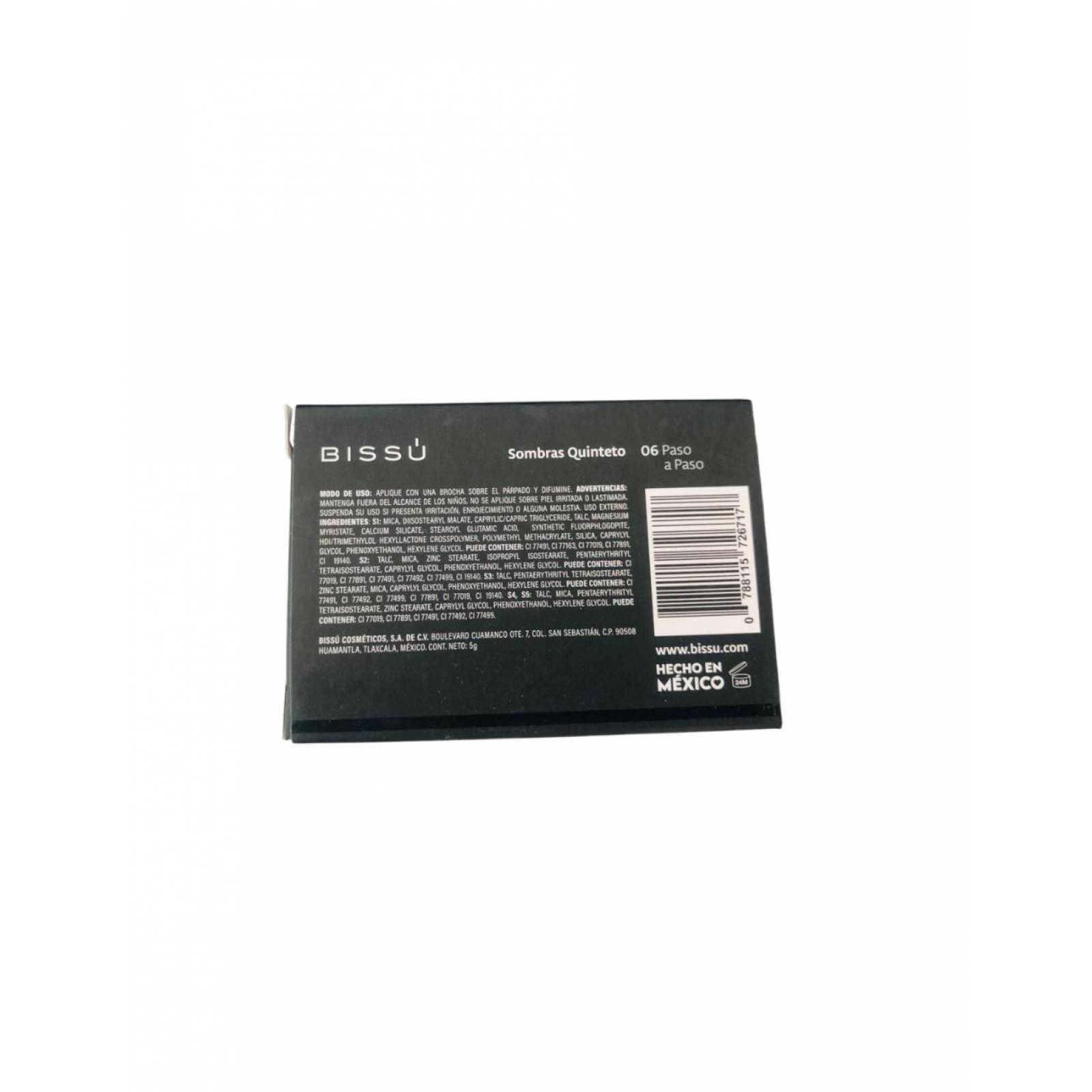 Sombra Para ojos Bissú quinteto Paso a Paso #6 de Mujer 5gr.