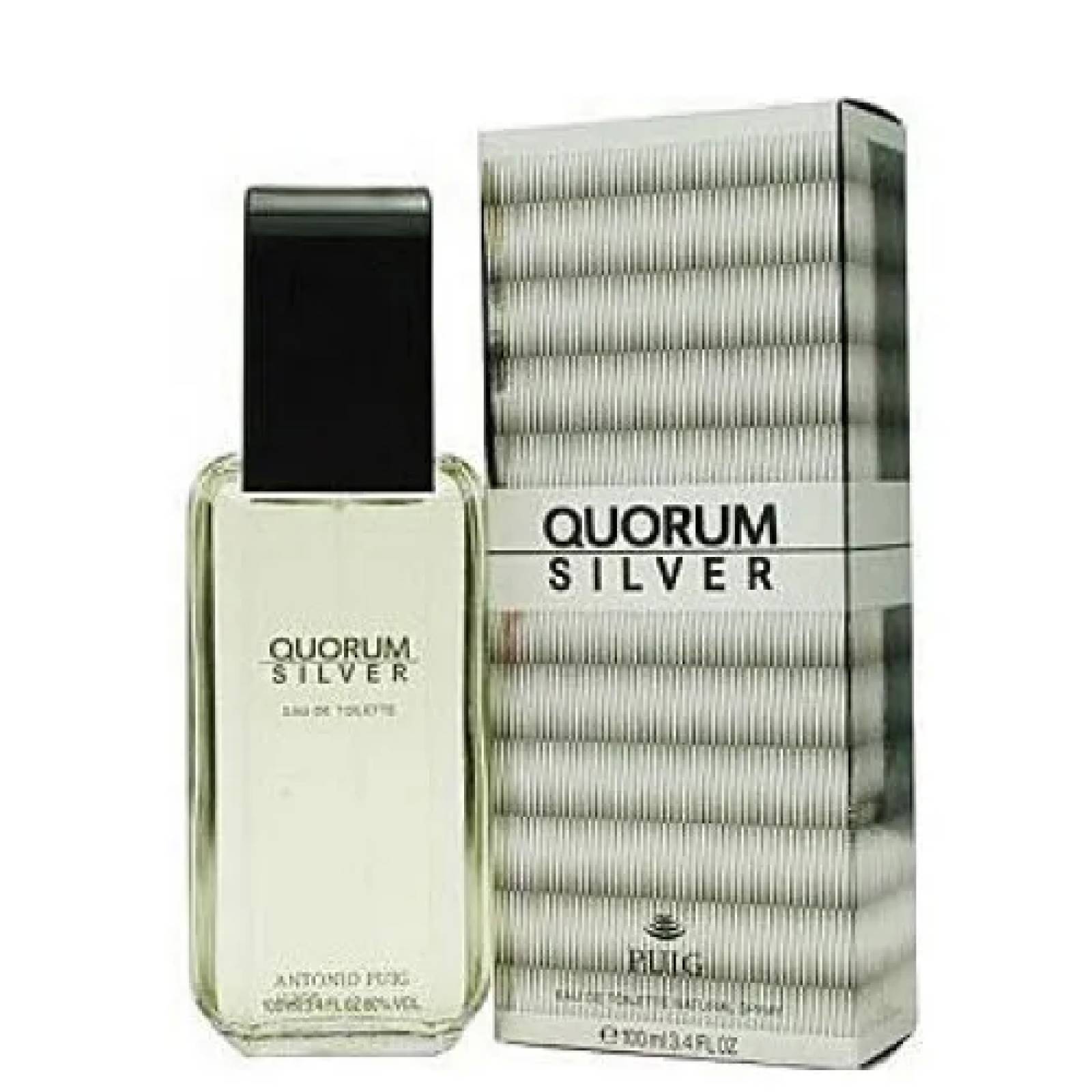 Perfume Antonio Puig Quorum Silver De Hombre Edt 100ml