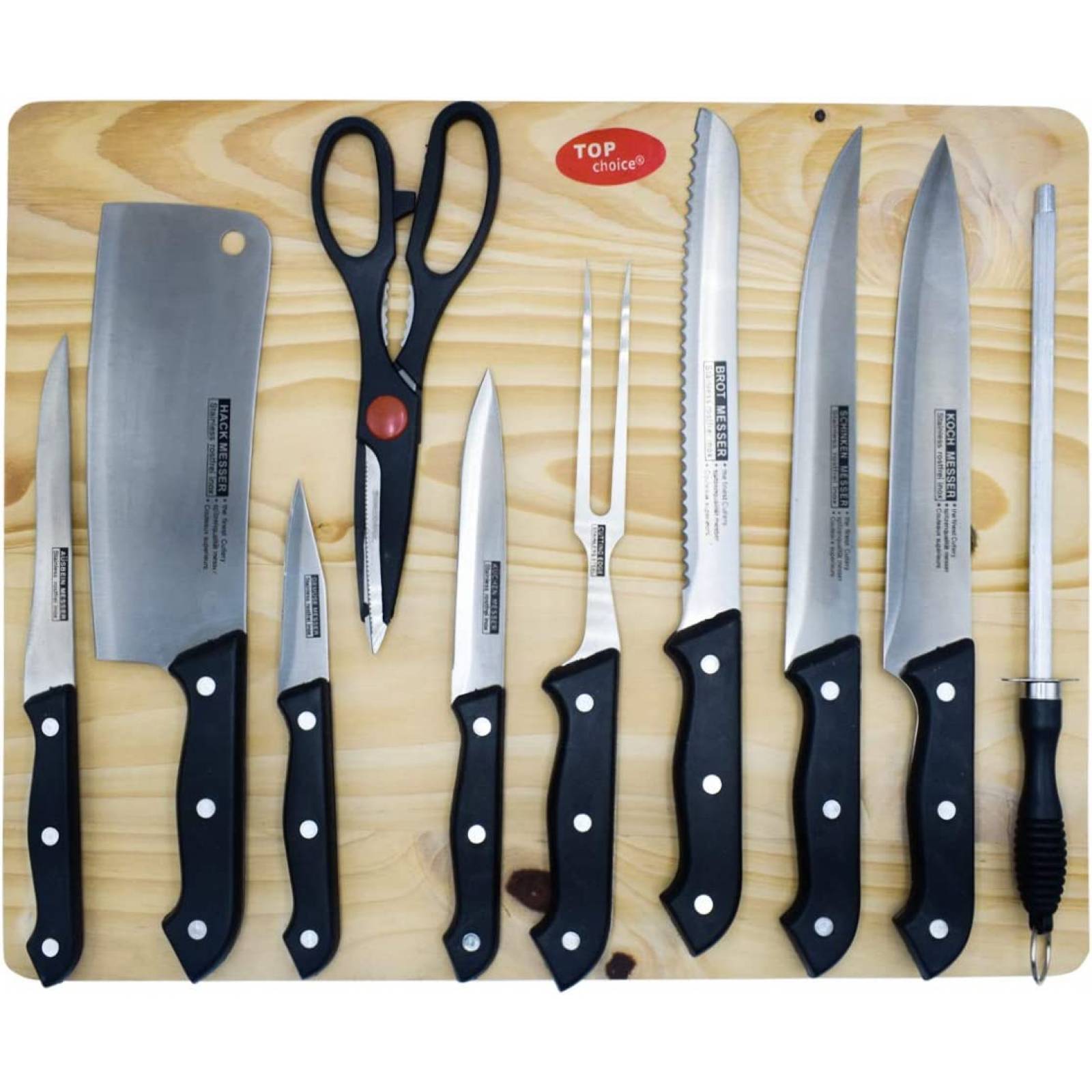 Hogar Top Choice 2415-29 Acero Inoxidable 11 piezas