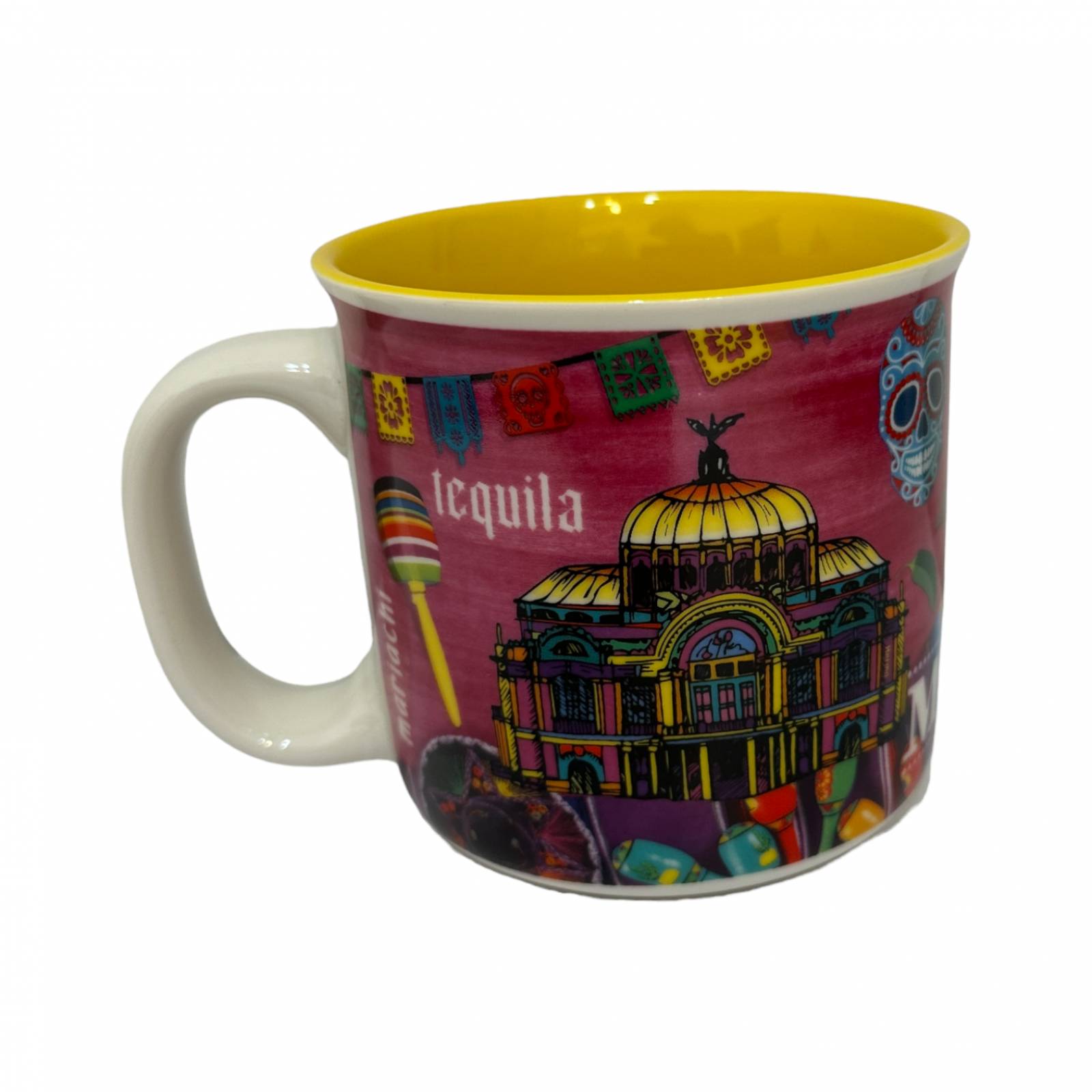 Taza De Porcelana Mexico Azteca