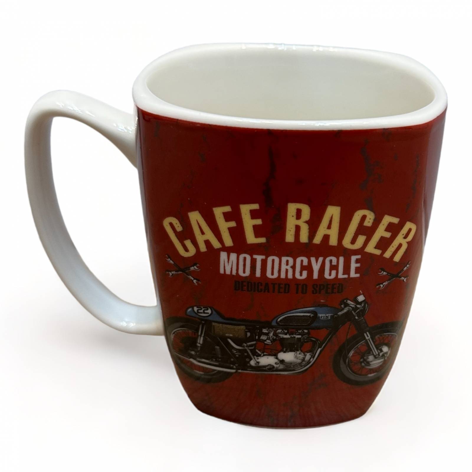 Taza De Porcelana De Motocicleta Color Rojo