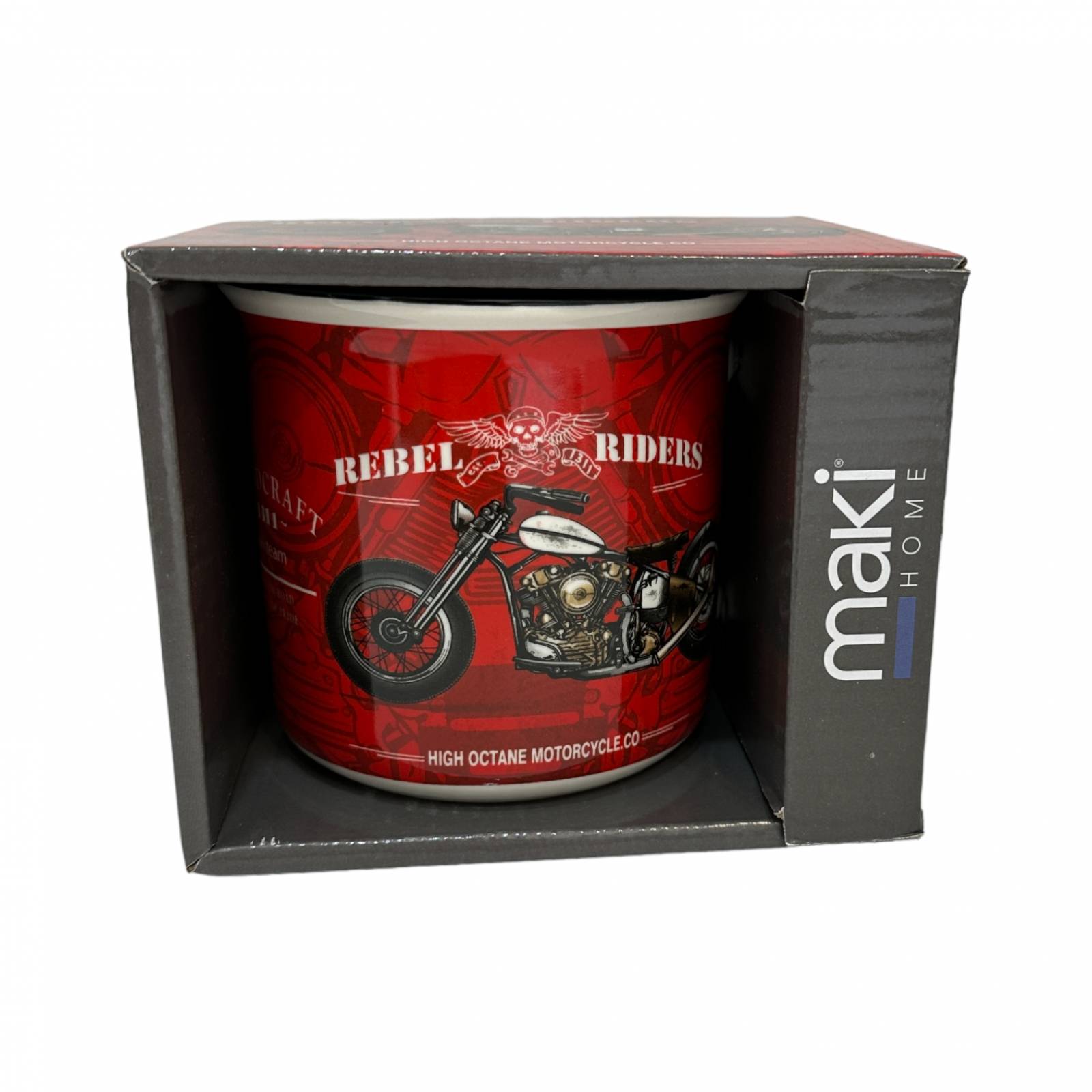 Taza De Porcelana De Motocicleta Color Rojo