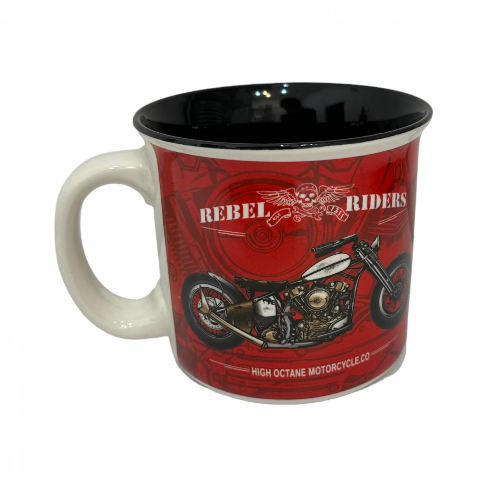 Taza De Porcelana De Motocicleta Color Rojo