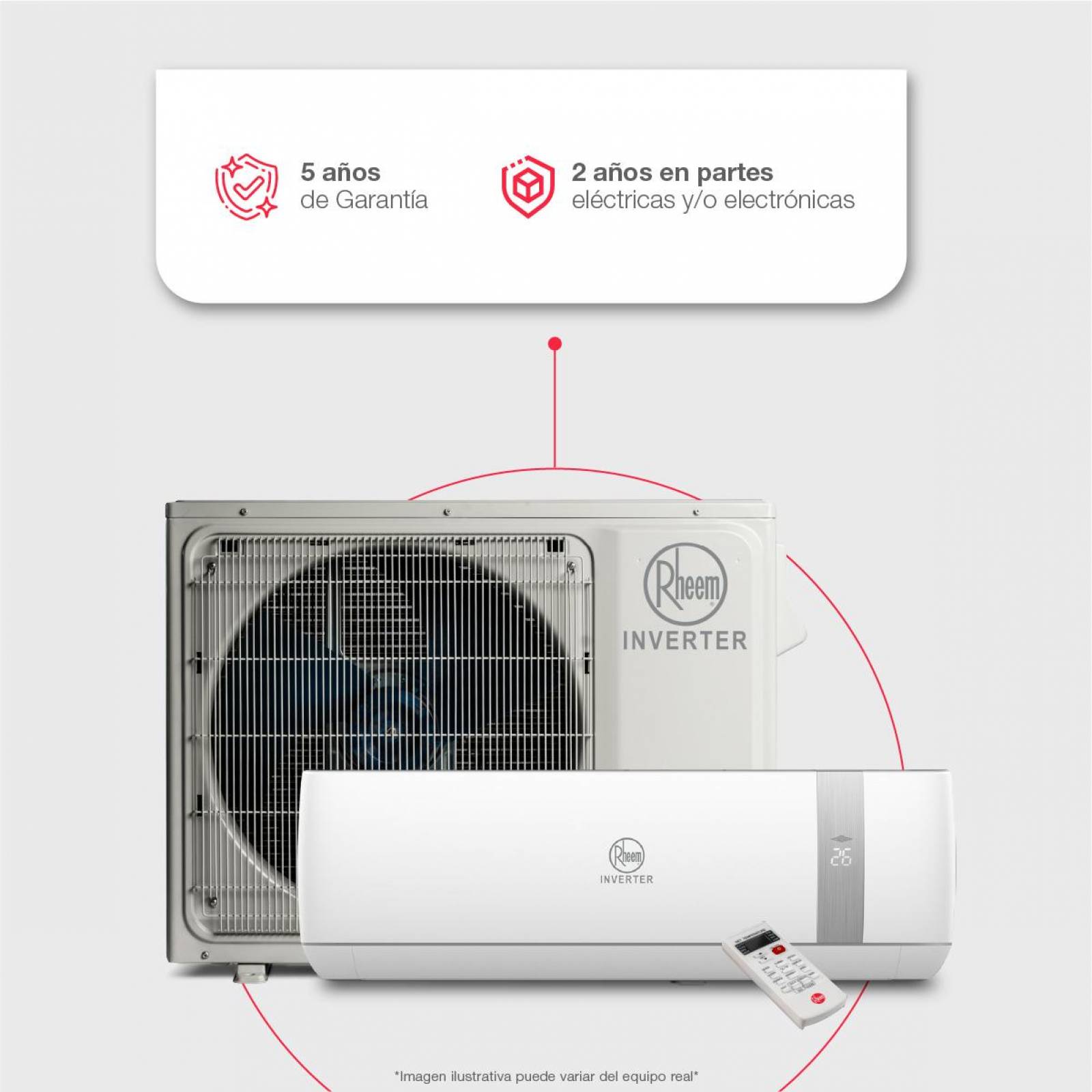Aire Acondicionado Mini Split Inverter 12000 BTUS 220 V Frio