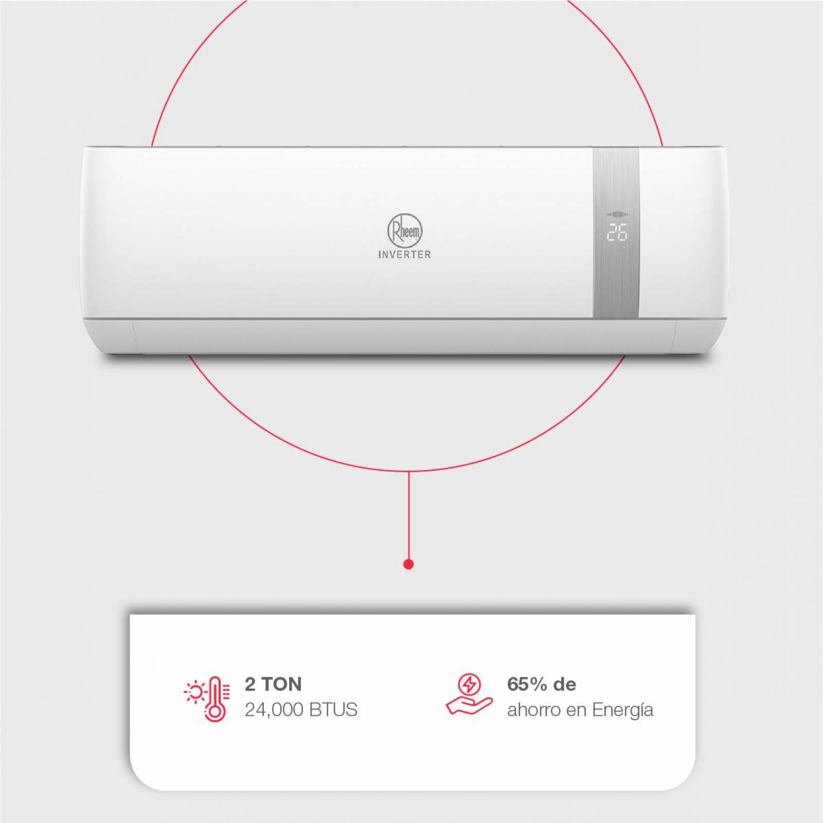 Aire Acondicionado Mini Split Inverter 24000 BTUS 220 V Frio y Calor 