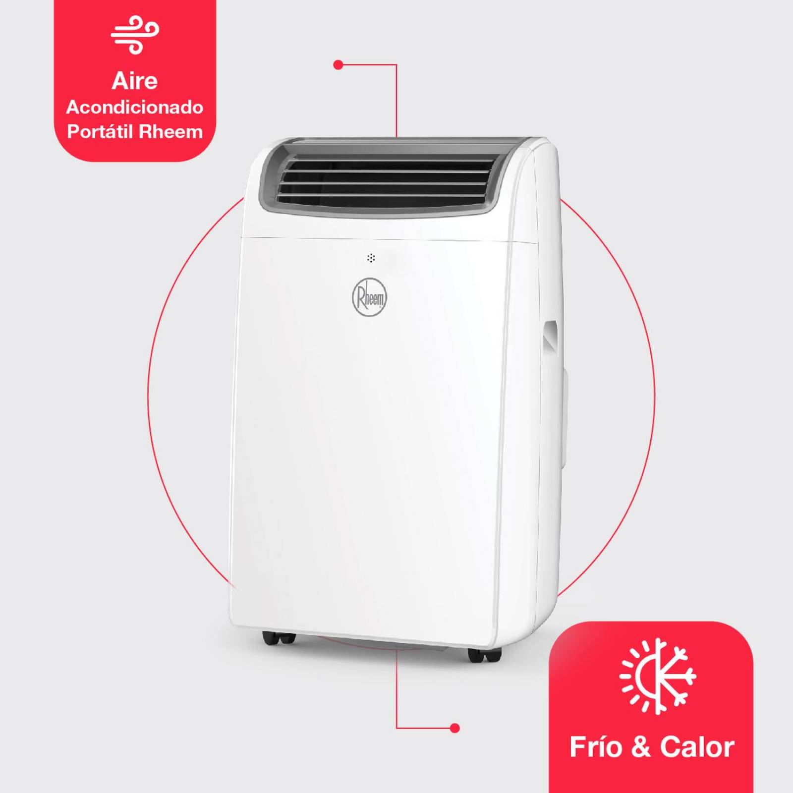 Aire Acondicionado Portátil Rheem Frío /Calor 12000 Btu 110v 