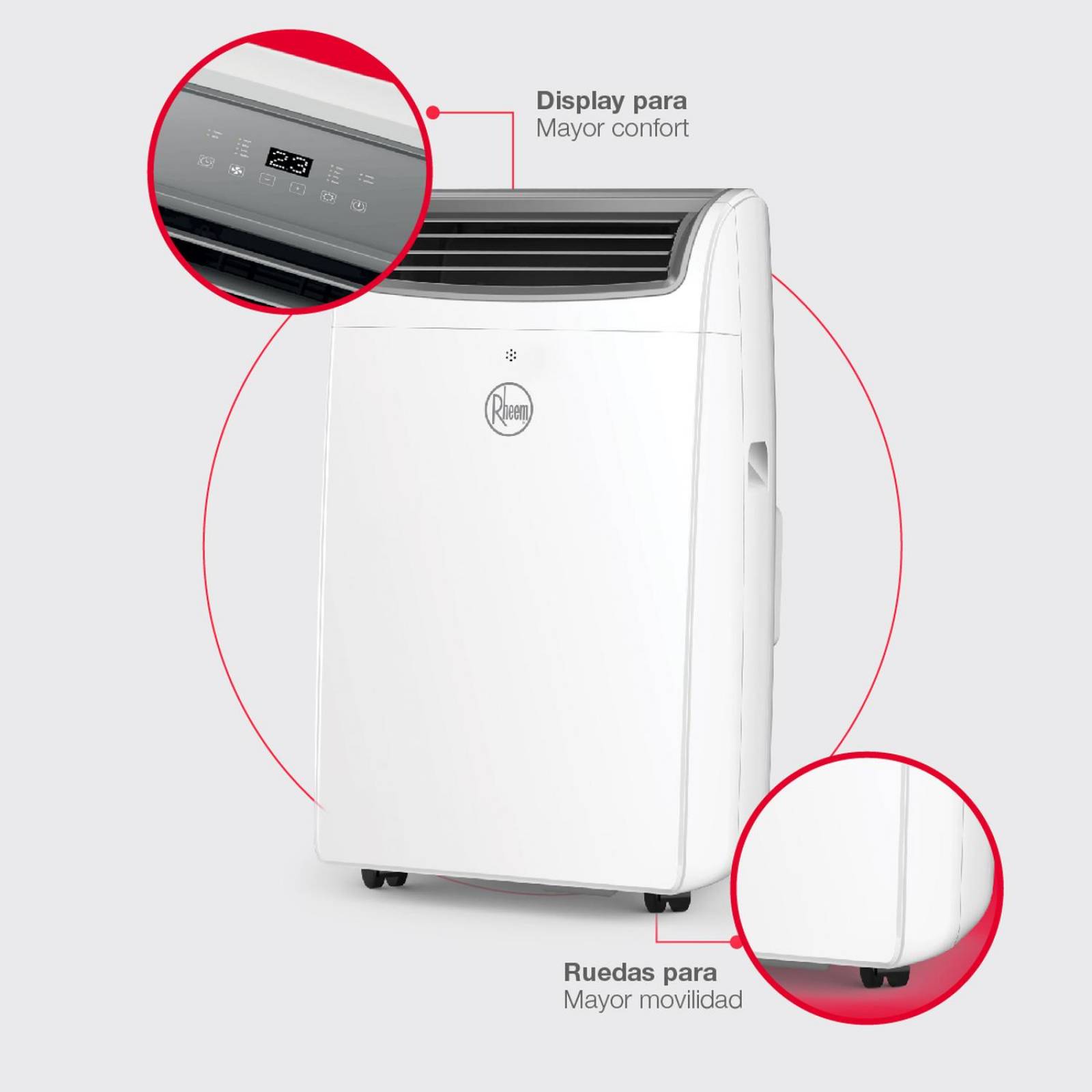 Aire Acondicionado Portátil Rheem Frío /Calor 12000 Btu 110v 
