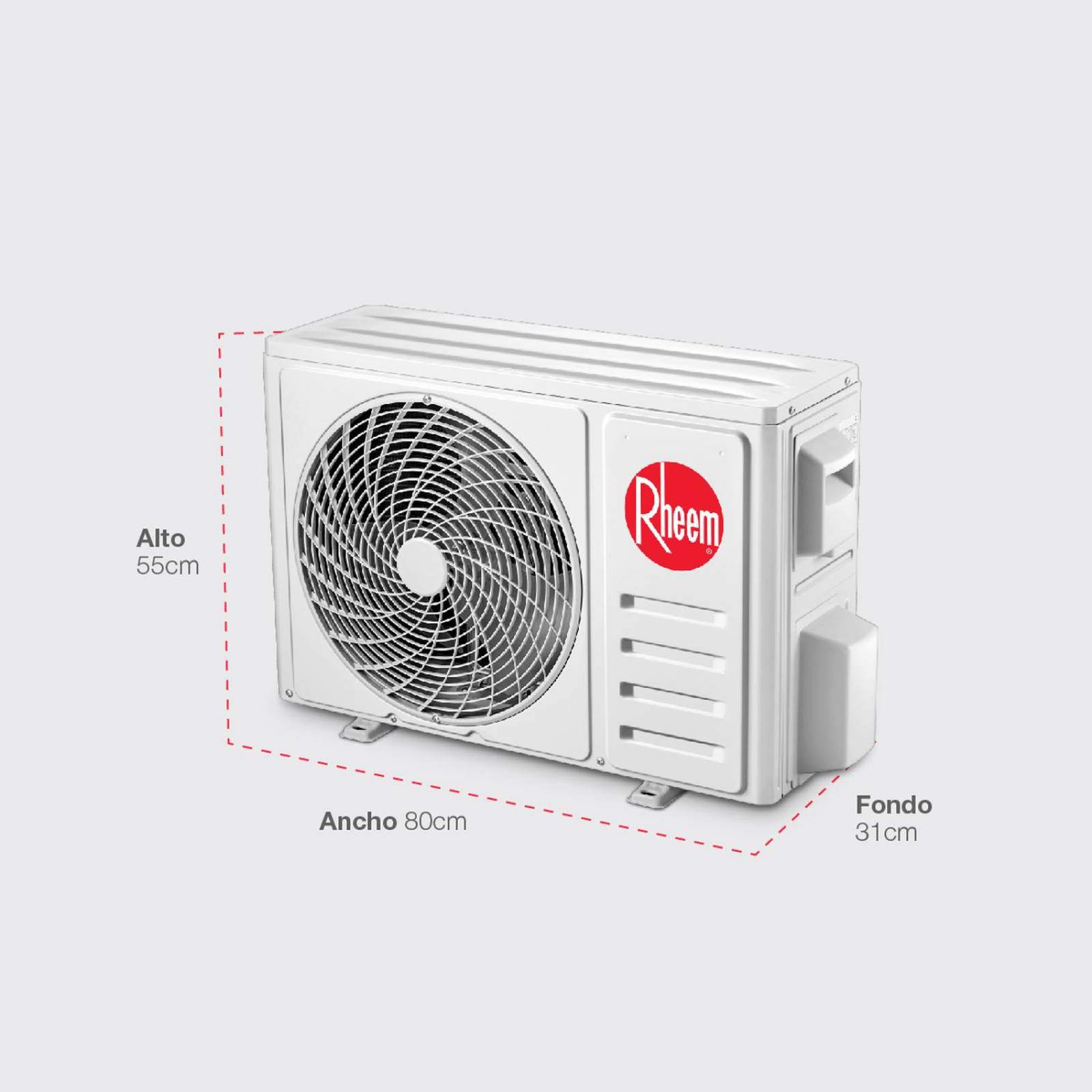 Minisplit Rheem On Off 18000 BTUS 220 V Solo Frio 1.5 Toneladas 