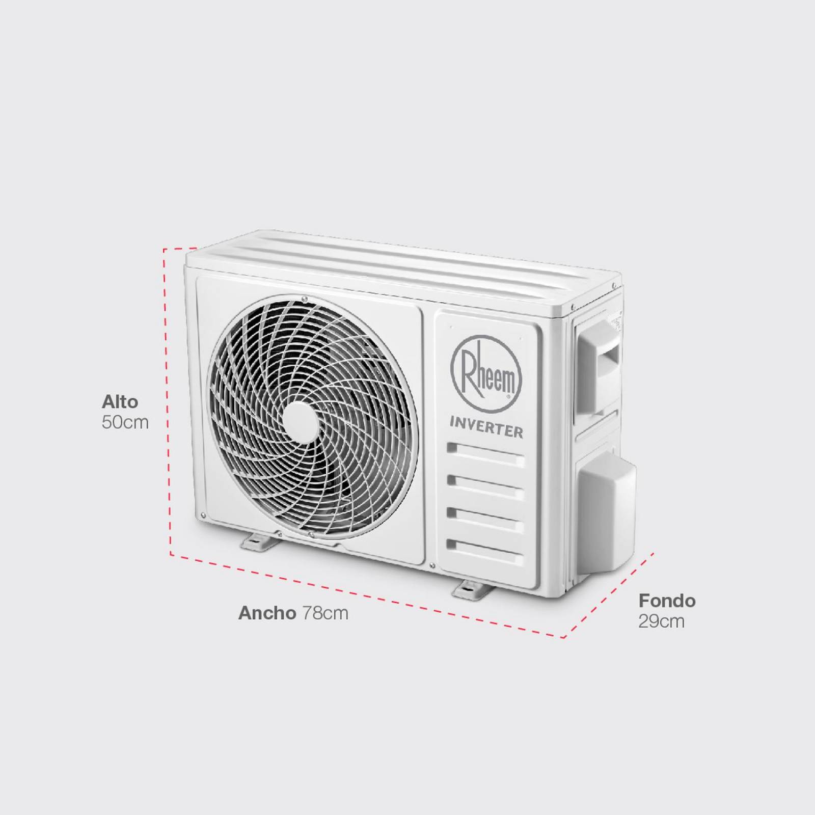Minisplit Rheem Inverter 12000 BTUS 220 V Solo Frio 1 Tonelada 
