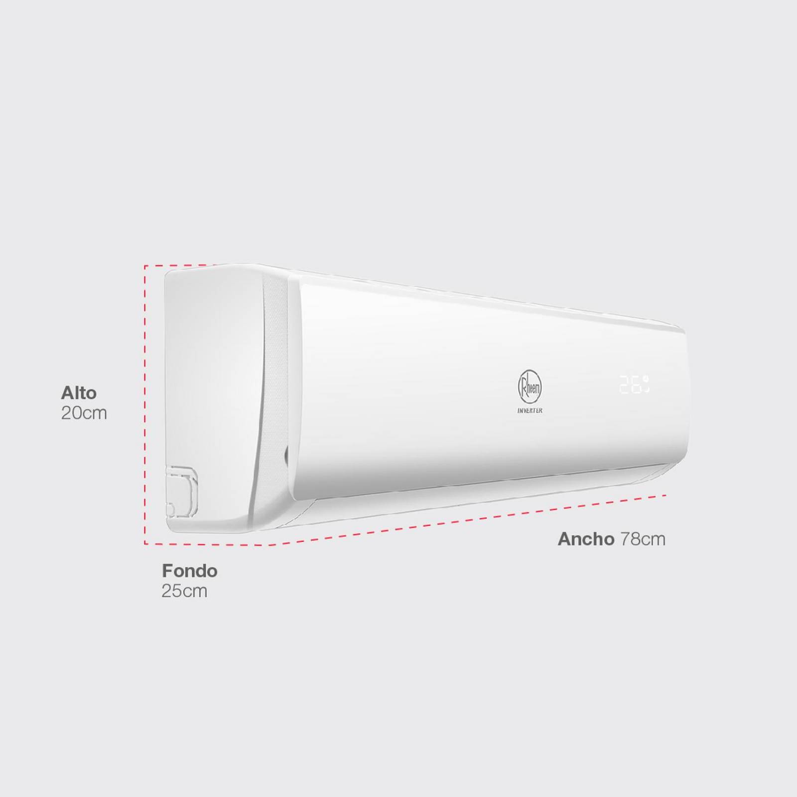 Minisplit Rheem Inverter 12000 BTUS 220V Frio y Calor 1 Tonelada