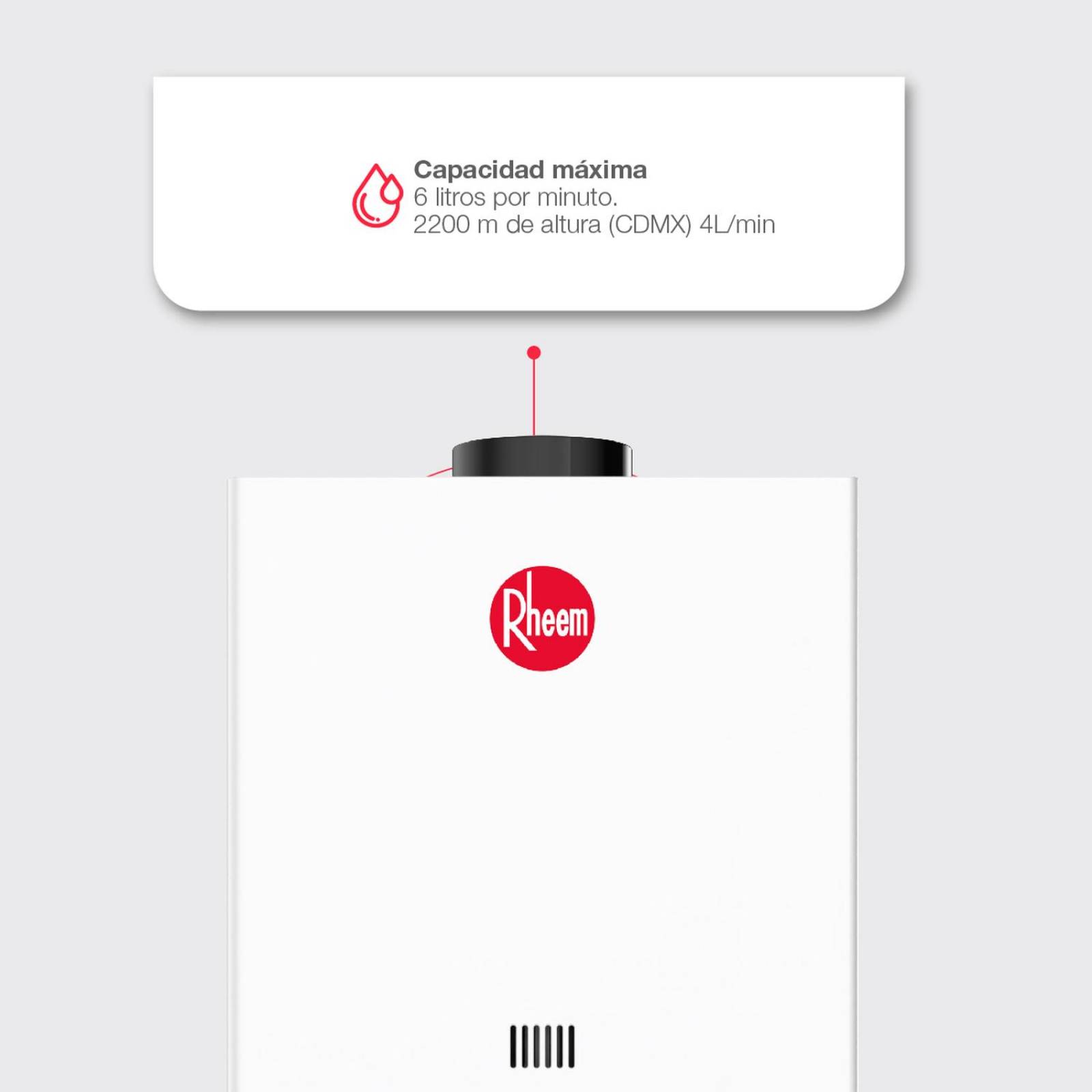 Calentador  de agua instantáneo Rheem Essentials 6 L/Min Gas Natural 1 Servicio 